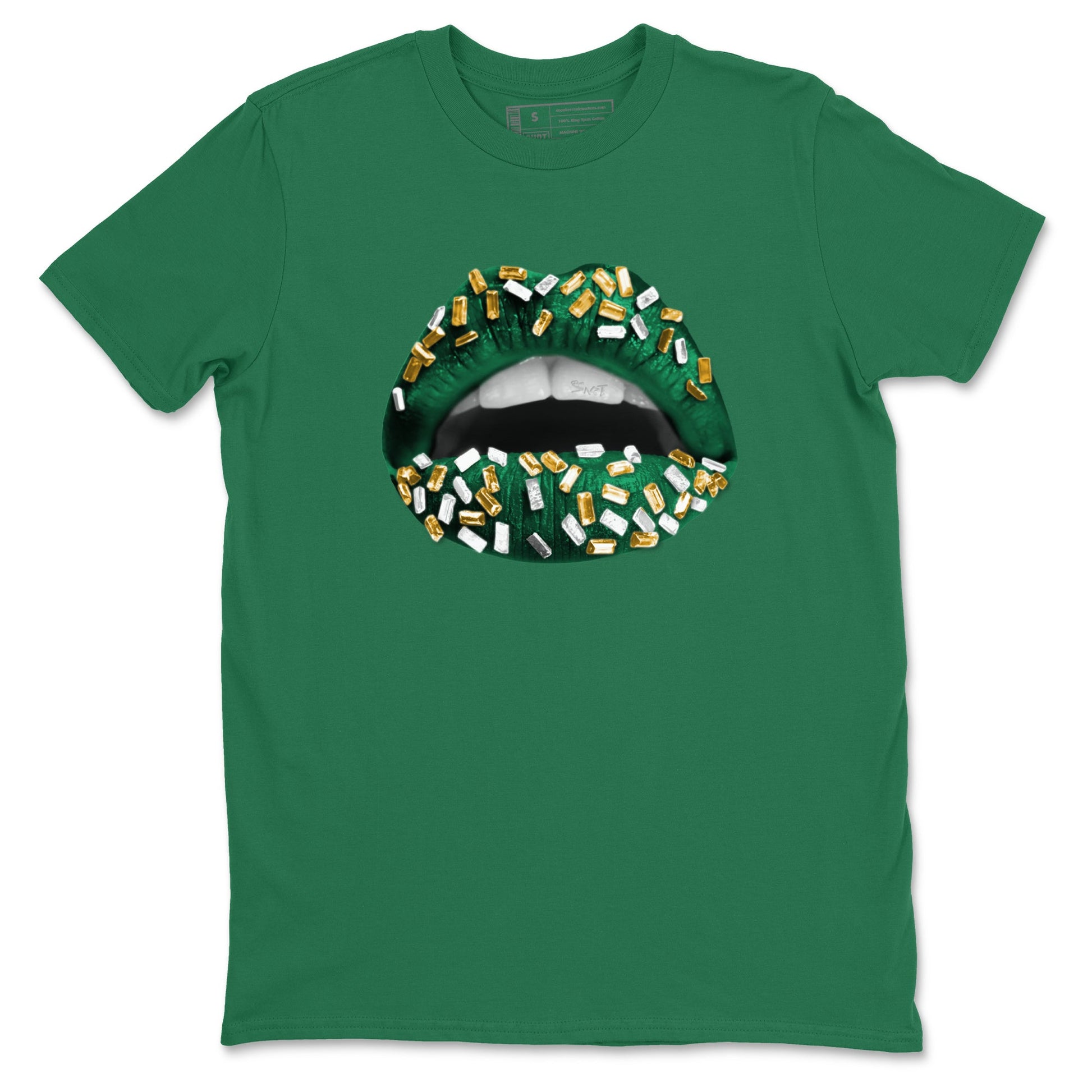 Sneaker Threads – Sneaker Tees To Match Air Jordan 1 Pro Green – Lips Jewel Graphic Tee Kelly Green 2. Perfect for Jordan releases 2025 colorways.