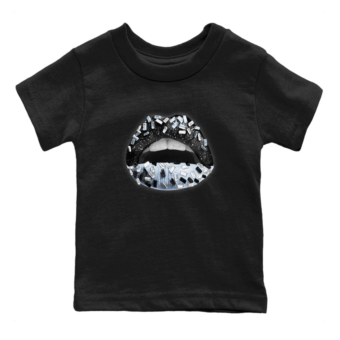 AJ6 White Black shirts to match jordans Lips Jewel sneaker match tees Air Jordan 6 White Black SNRT Sneaker Tees streetwear brand Baby and Youth Black 2 cotton tee