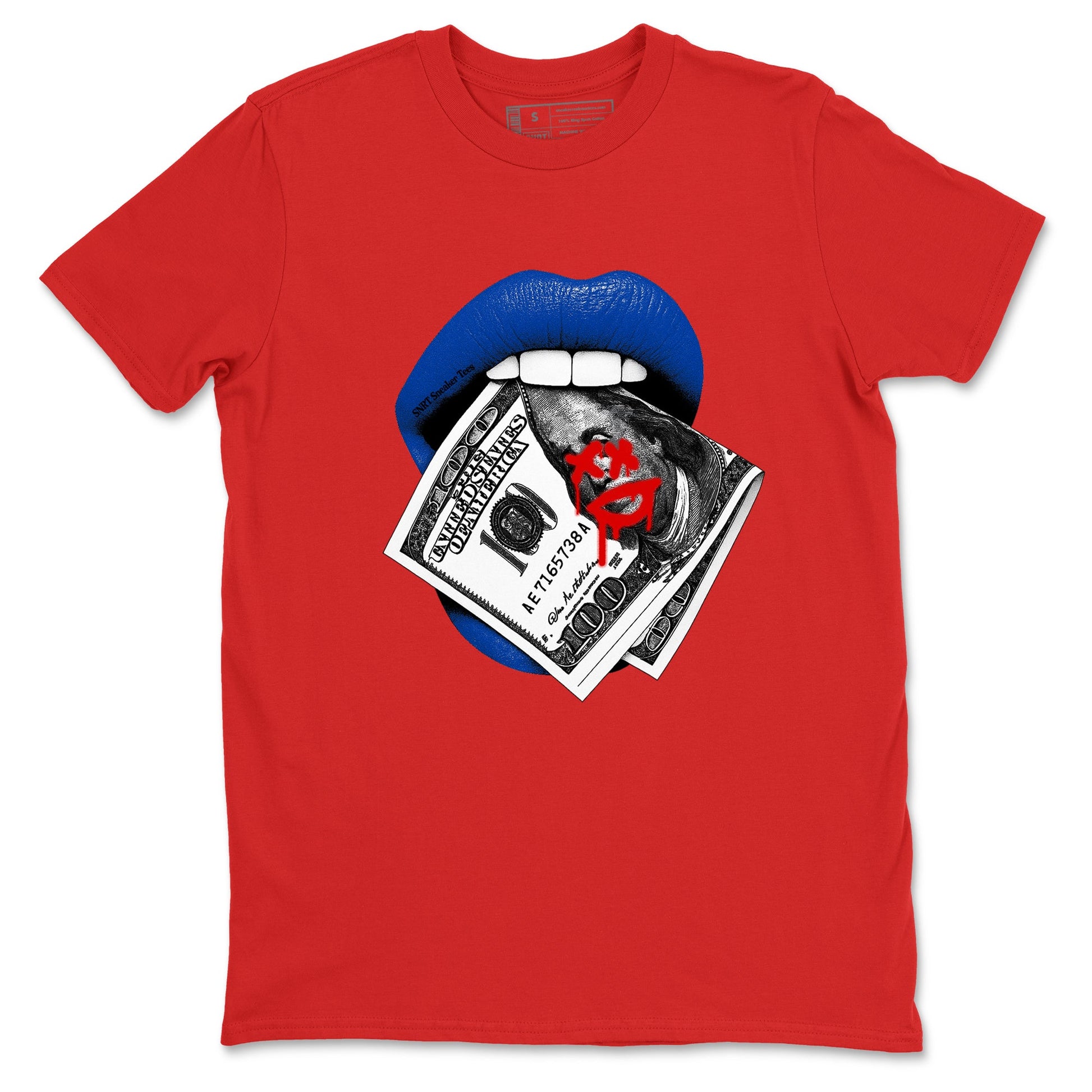 Sneaker match tees – Sneaker Tees To Match Jordan 4 Retro Rare Air Shoes – Lips Money Tee Red 2