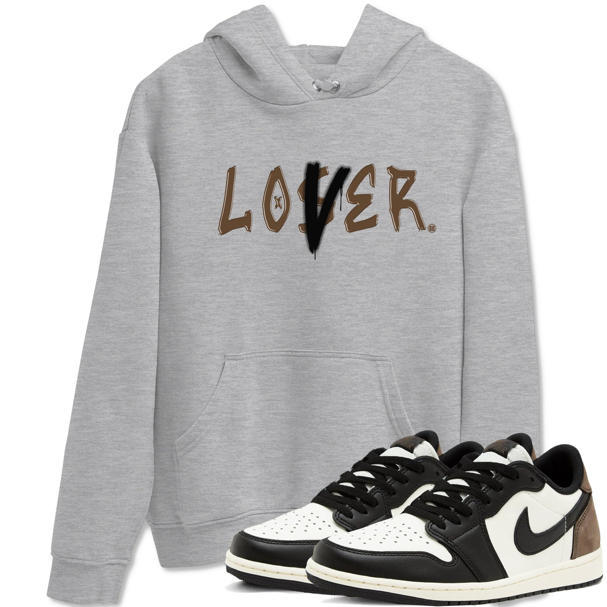 1s Mocha shirts to match jordans Loser Lover sneaker match tees Air Jordan 1 Low Mocha SNRT Sneaker Release Tees unisex cotton Heather Grey 1 crew neck shirts