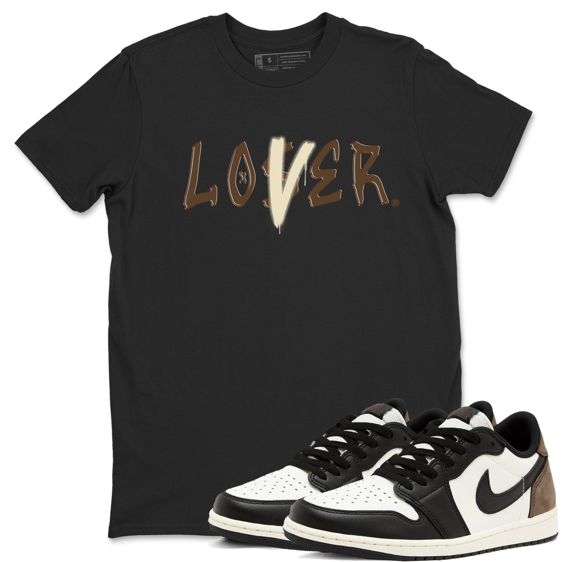 1s Mocha shirts to match jordans Loser Lover sneaker match tees Air Jordan 1 Low Mocha SNRT Sneaker Release Tees unisex cotton Black 1 crew neck shirts