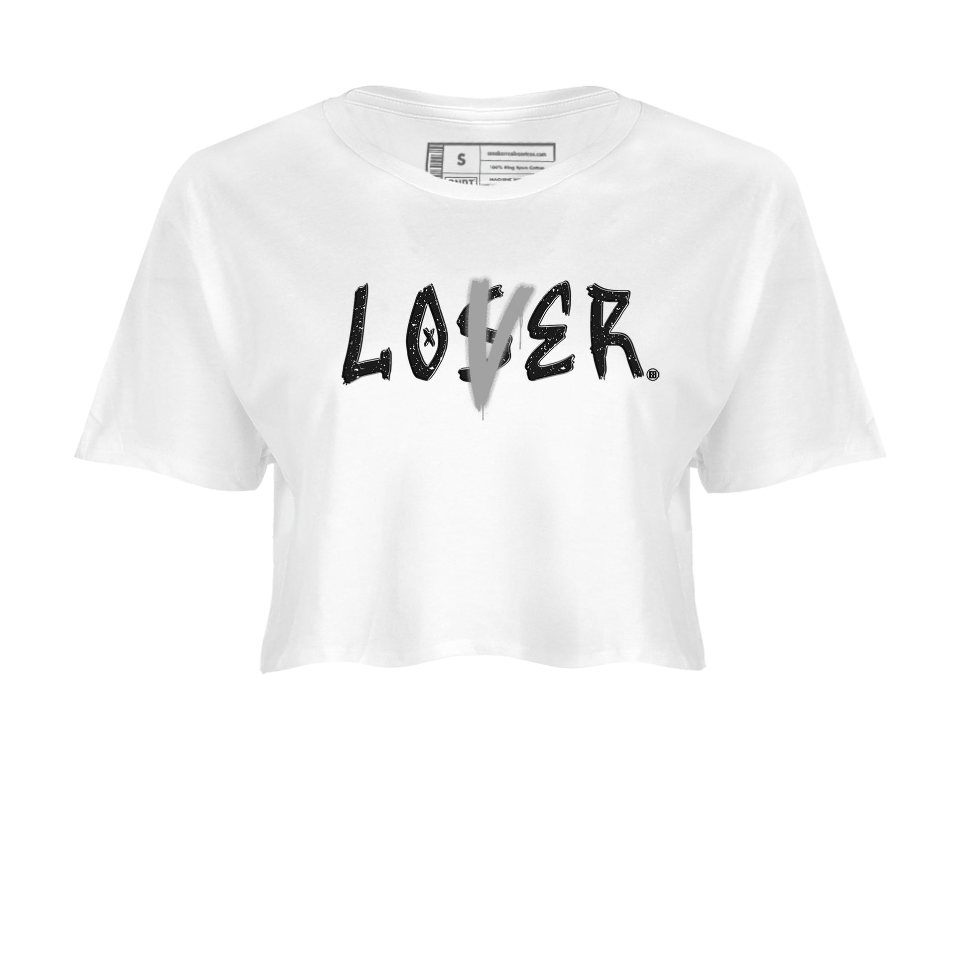 4s Fear shirts to match jordans Loser Lover sneaker match tees Air Jordan 4 Retro Fear match shoes to clothes SNRT Sneaker Tees unisex cotton White 2 crop tee