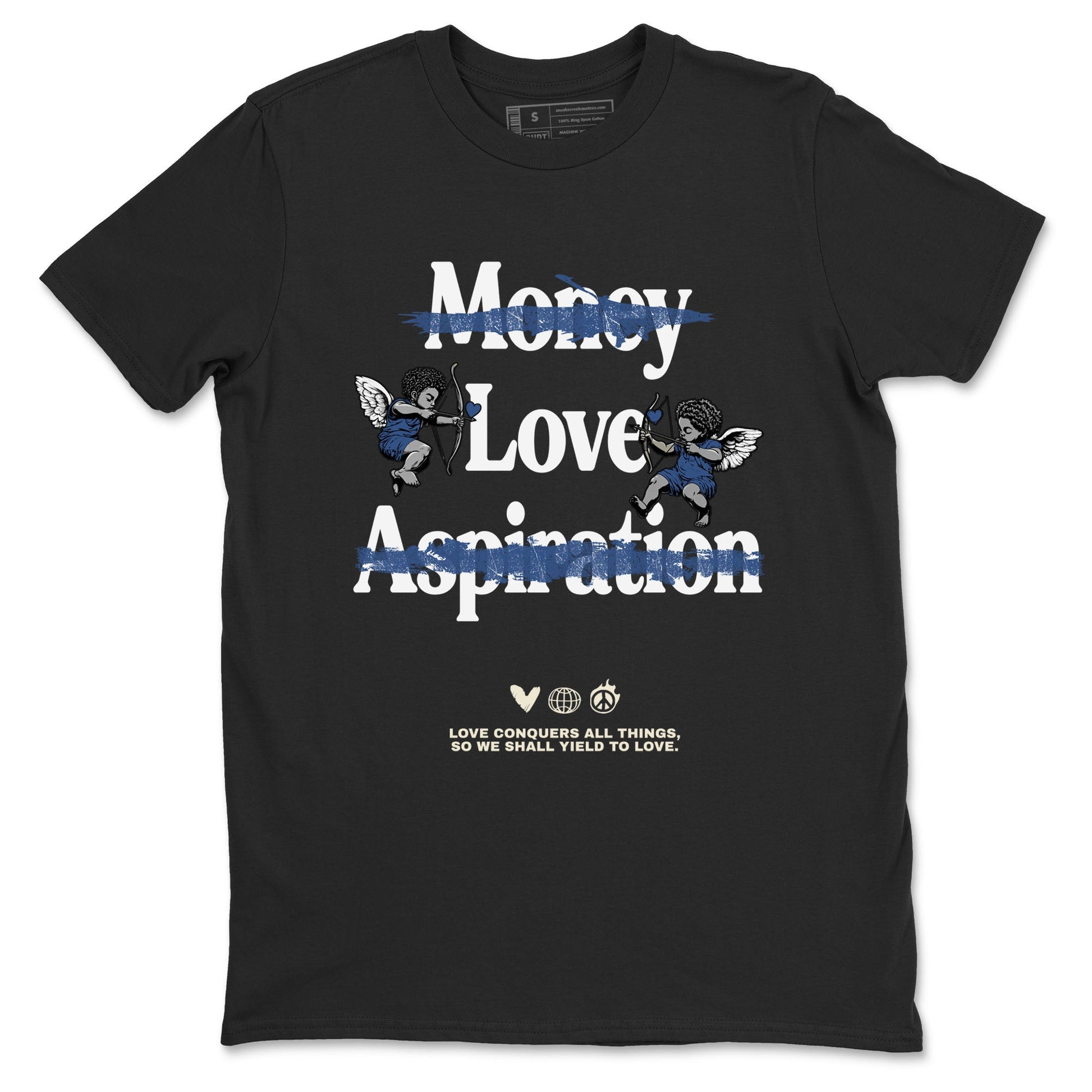 3s For The Love to match jordans Love Conquers All Things best t shirts to wear with jordans A Ma Maniere x Air Jordan 3 Diffused Blue match shoes to clothes SNRT Sneaker Tees unisex cotton Black 2 shirts