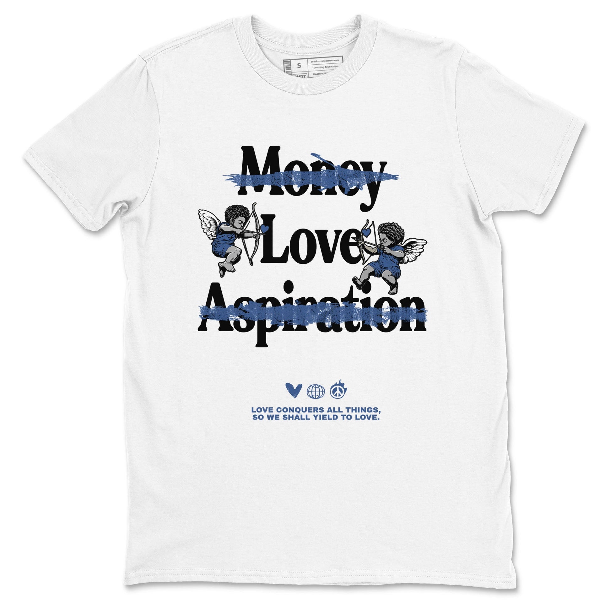 3s For The Love to match jordans Love Conquers All Things best t shirts to wear with jordans A Ma Maniere x Air Jordan 3 Diffused Blue match shoes to clothes SNRT Sneaker Tees unisex cotton White 2 shirts