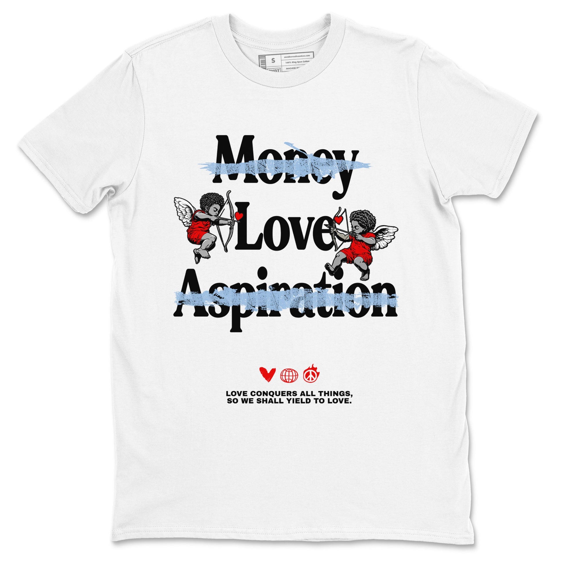 AJ5 Reimagined shirts to match jordans Love Conquers All Things best t shirts to wear with jordans Air Jordan 5 Retro OG Reimagined match shoes to clothes SNRT Sneaker Tees unisex cotton White 2 shirts