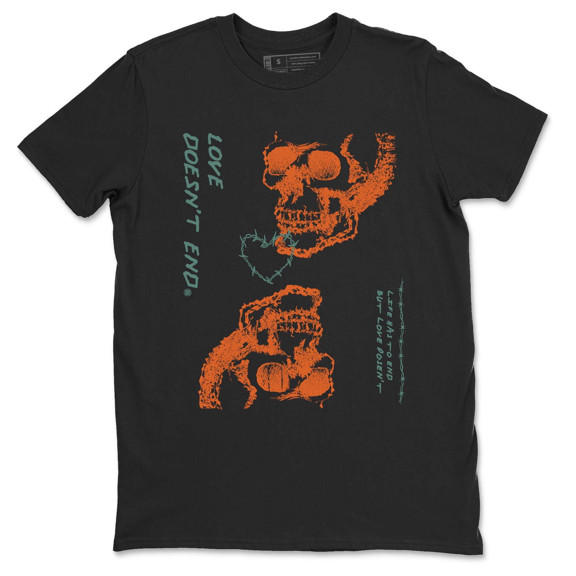 Dunk Low Ceramic shirts to match jordans Love Doesn't End sneaker match tees Dunk Ceramic match shoes to clothes SNRT Sneaker Tees unisex cotton Black 2 shirts