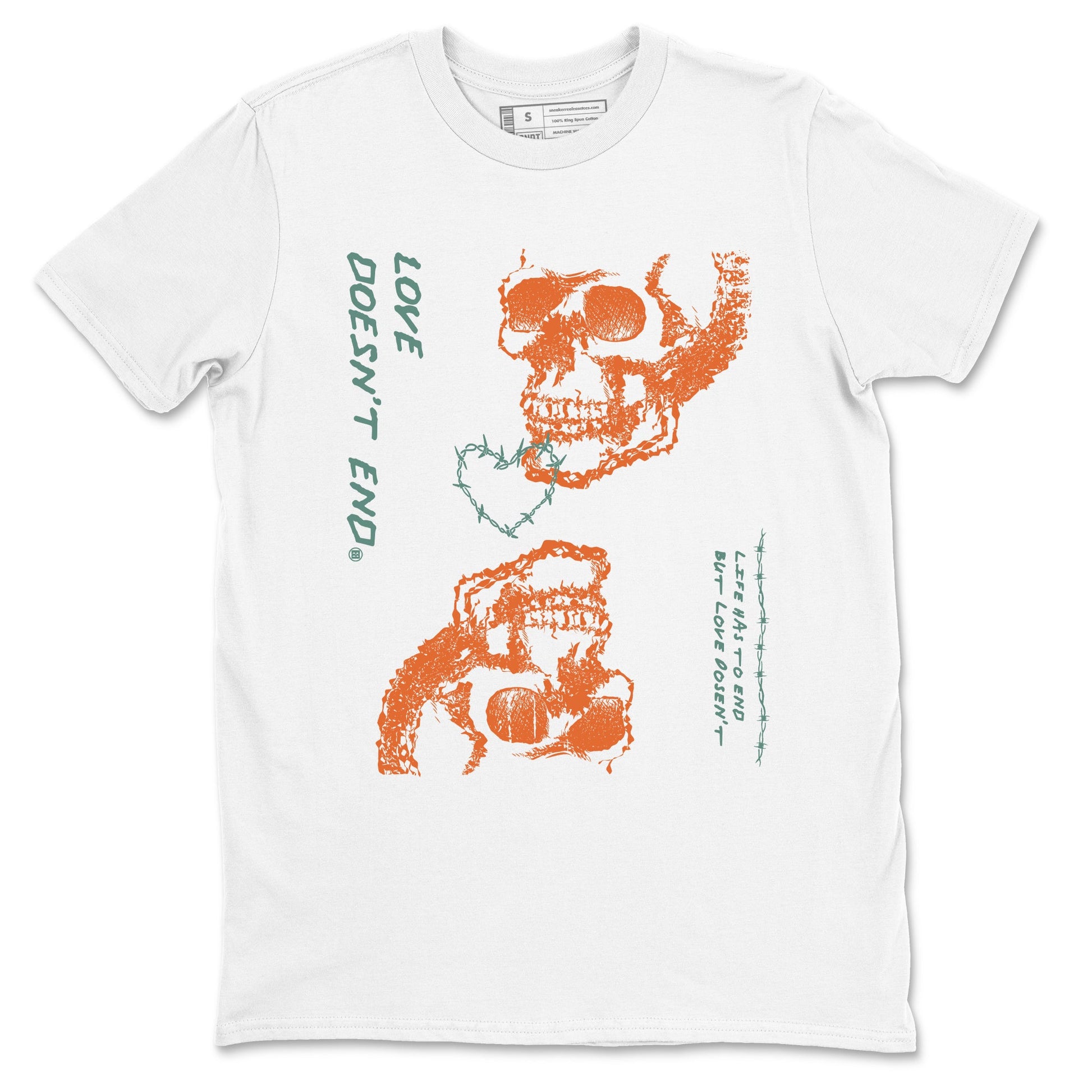 Dunk Low Ceramic shirts to match jordans Love Doesn't End sneaker match tees Dunk Ceramic match shoes to clothes SNRT Sneaker Tees unisex cotton White 2 shirts
