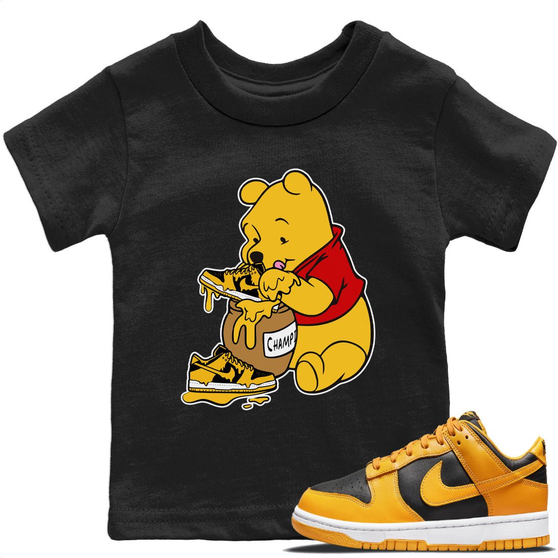 Love Honey Kids Tops - Dunk Championship Goldenrod - SNRT Sneaker Tee