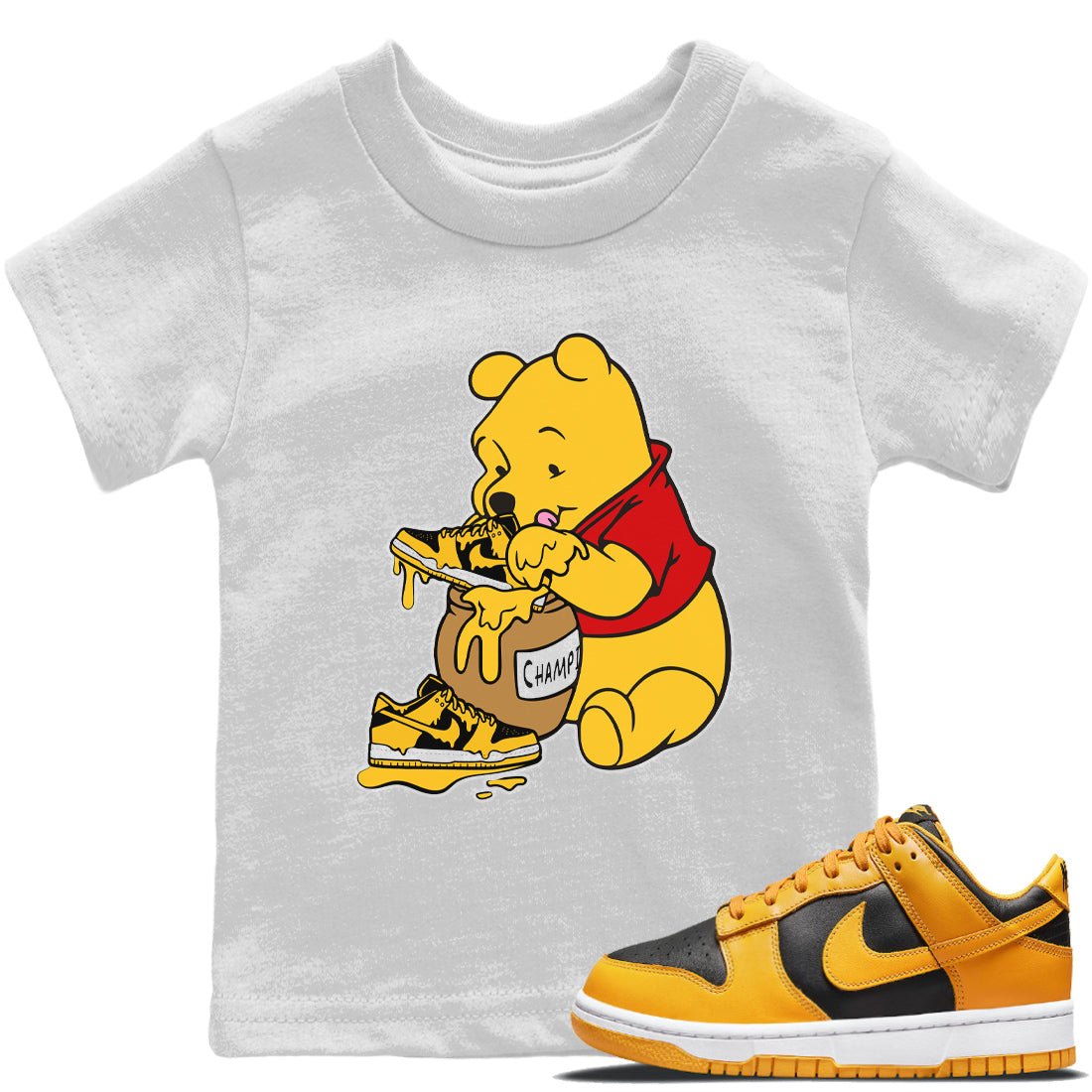 Love Honey Kids Tops - Dunk Championship Goldenrod - SNRT Sneaker Tee