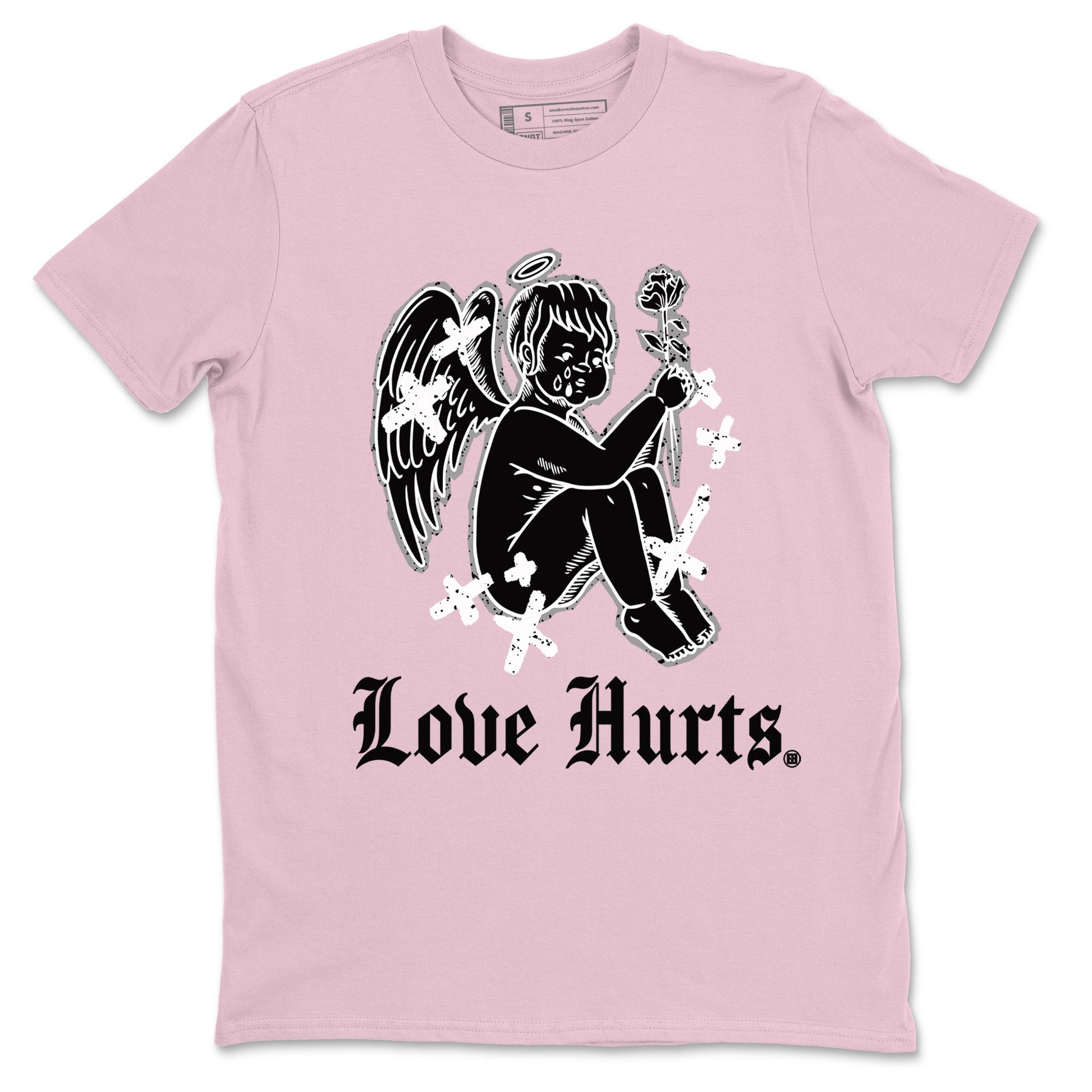 4s Retro Orchid shirts to match jordans Love Hurts sneaker match tees Air Jordan 4 WMNS Orchid match shoes to clothes SNRT Sneaker Tees unisex cotton Pink 2 shirts