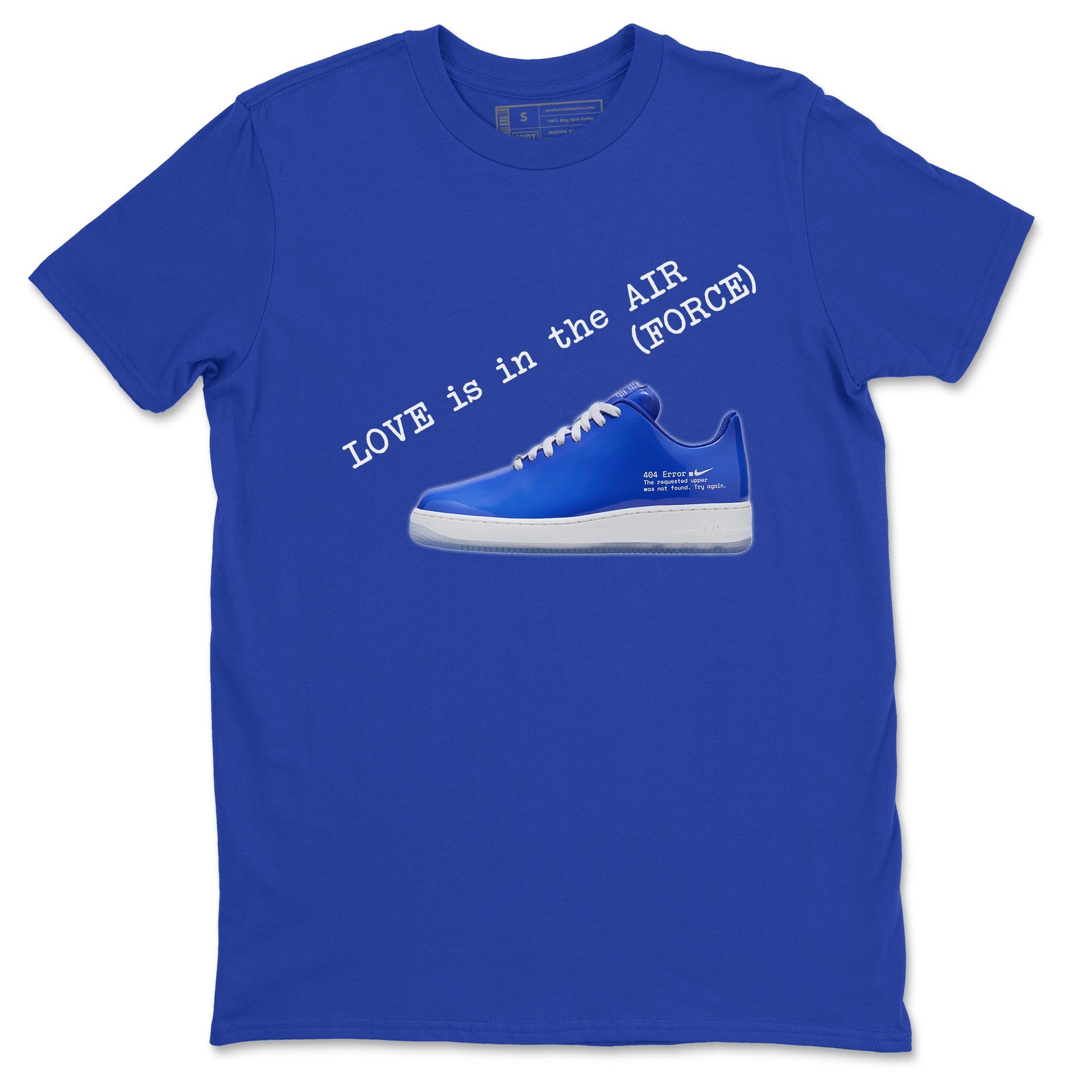 Air Force 1 404 Error shirt to match jordans Love Is In The Air sneaker tees Air Force 1 404 Error SNRT Sneaker Release Tees unisex cotton Royal Blue 2 crew neck shirt