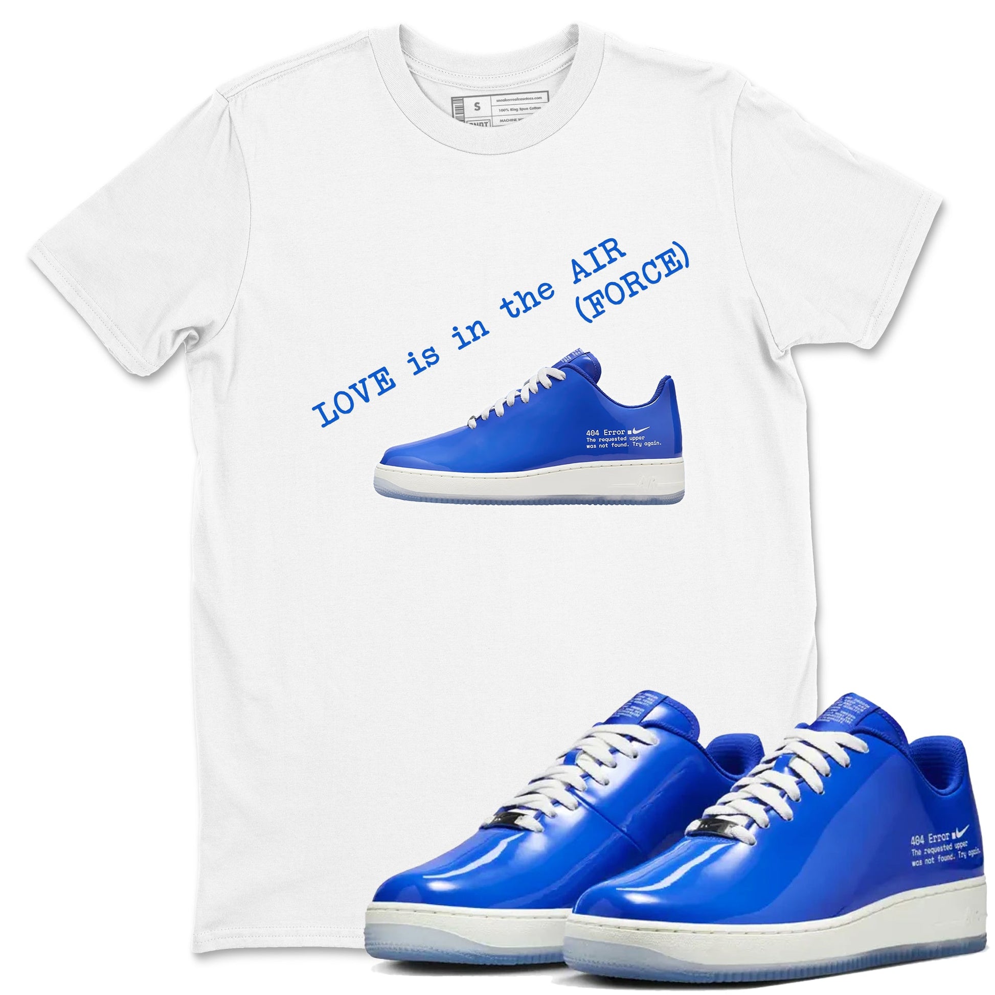 Air Force 1 404 Error shirt to match jordans Love Is In The Air sneaker tees Air Force 1 404 Error SNRT Sneaker Release Tees unisex cotton White 1 crew neck shirt