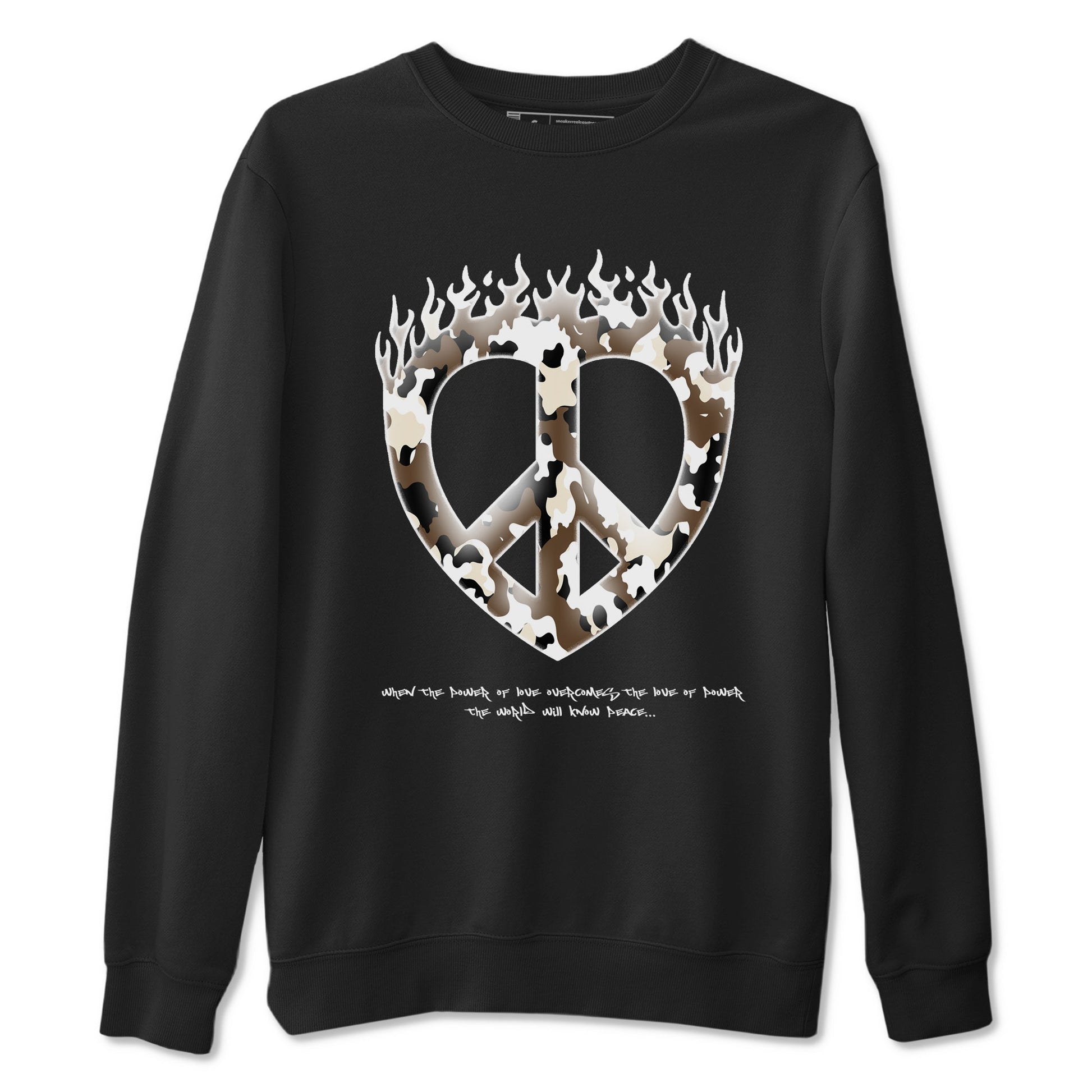 1s Low OG Mocha shirts to match jordans Love Peace sneaker match tees Air Jordan 1 Mocha match shoes to clothes SNRT Sneaker Tees unisex cotton Black 2 shirts