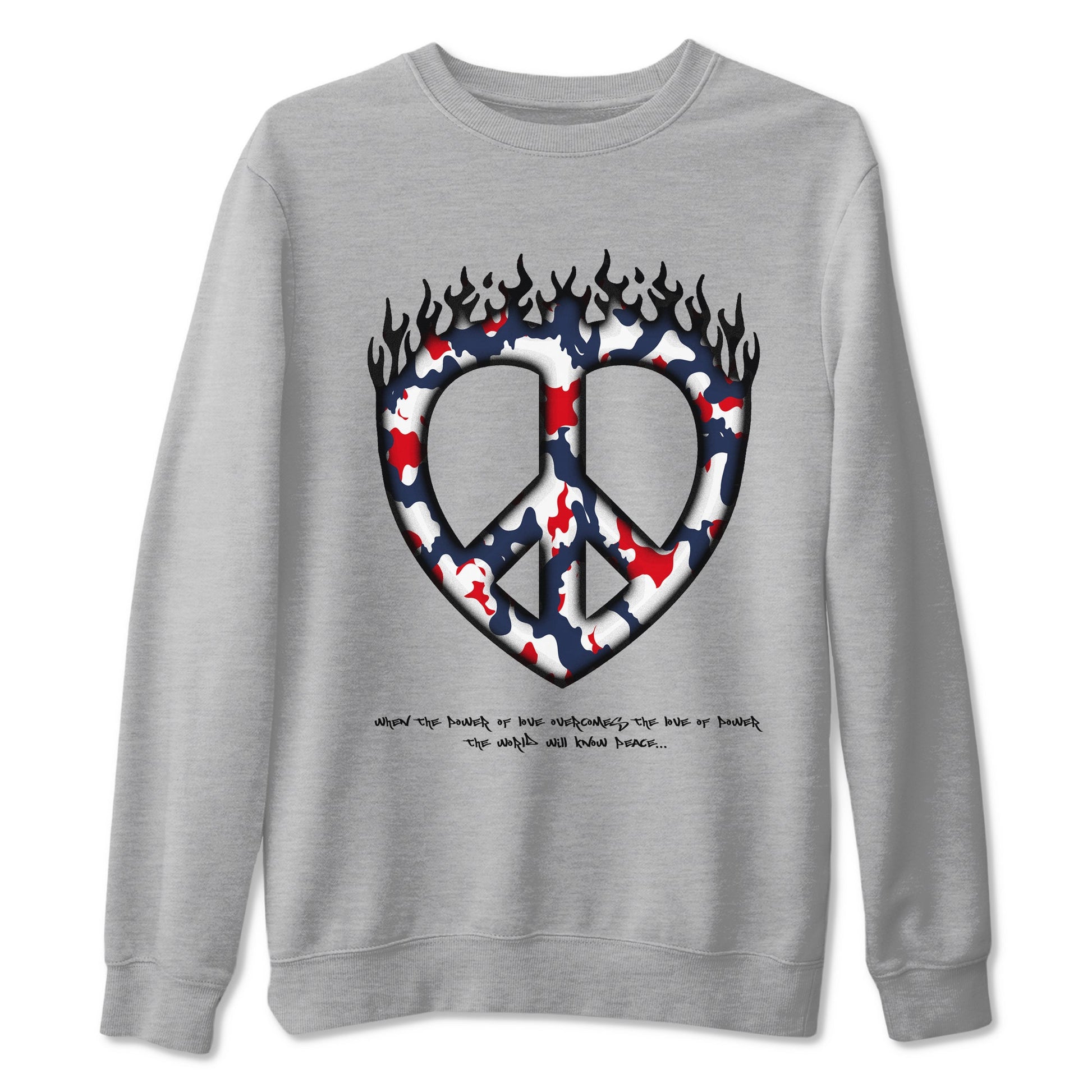 6s White And Midnight Navy shirts to match jordans Love Peace sneaker match tees Air Jordan 6 White And Midnight Navy SNRT Sneaker Release Tees unisex cotton Heather Grey 2 crew neck shirts
