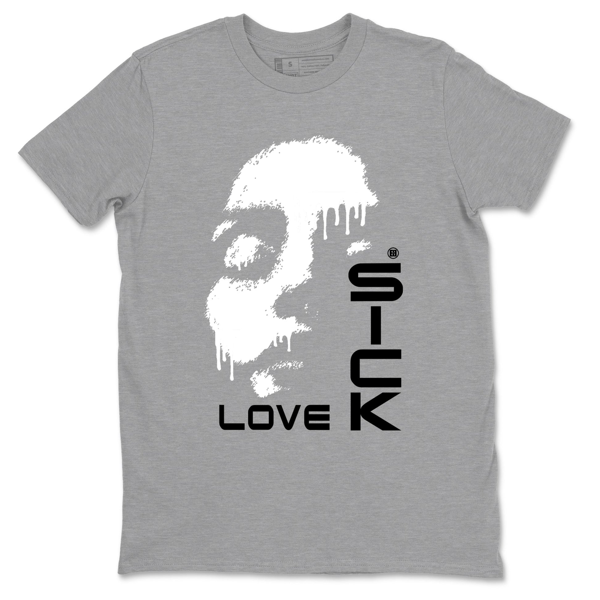 12s Black Wolf Grey shirts to match jordans Love Sick sneaker match tees Air Jordan 12 Barons match shoes to clothes SNRT Sneaker Tees unisex cotton Heather Grey 2 shirts