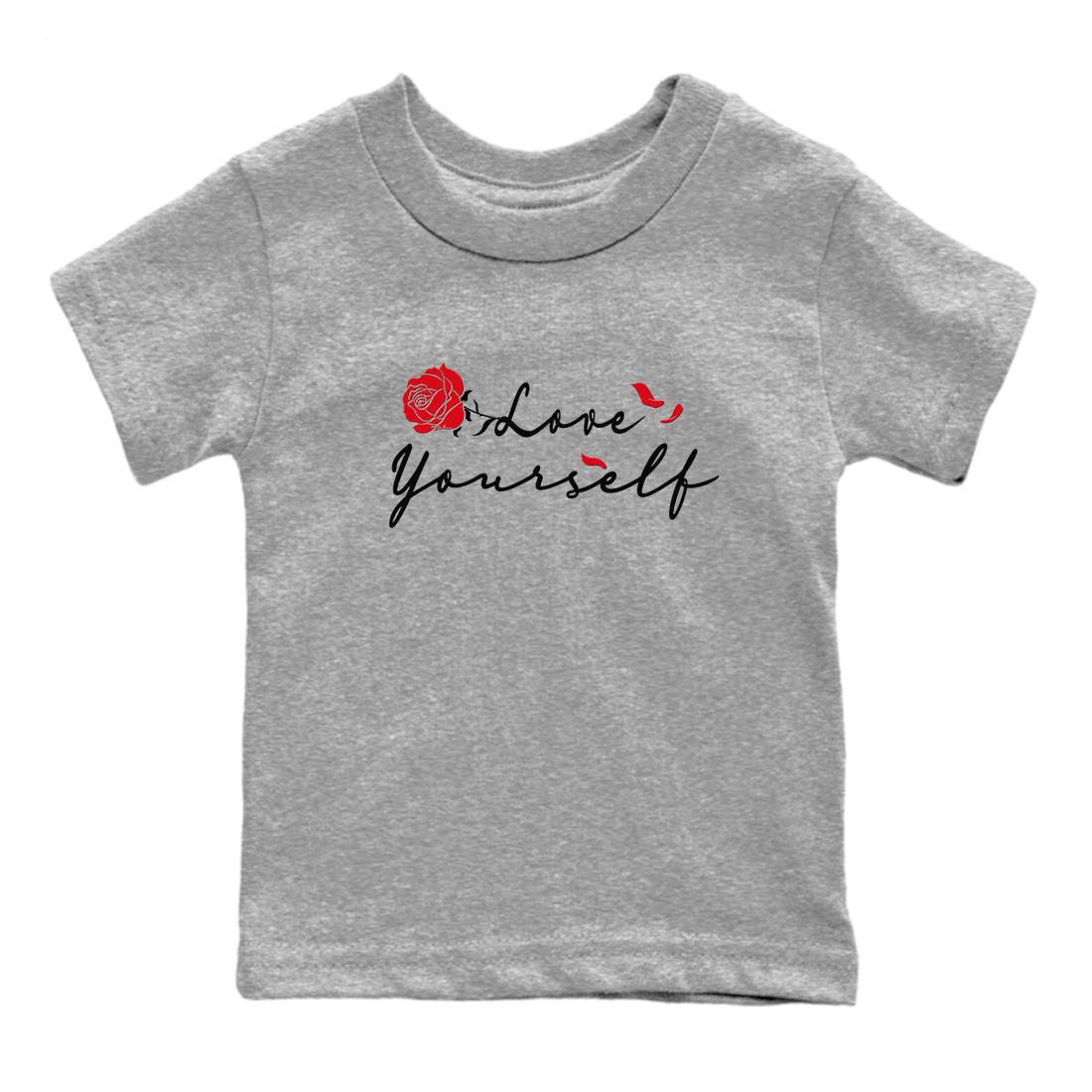 AE 1 Bred shirts to match jordans Love Yourself sneaker match tees AE 1 Bred match shoes to clothes SNRT Sneaker Tees Youth Baby Heather Grey 2 tee