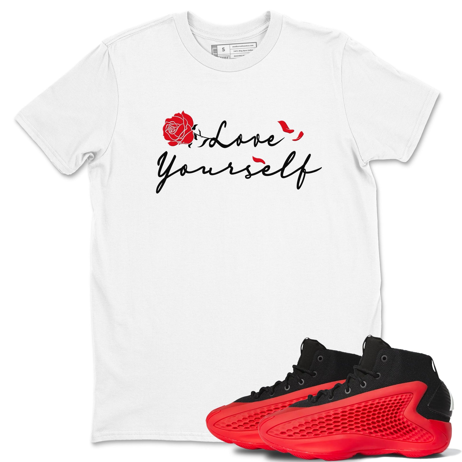 AE 1 Bred shirts to match jordans Love Yourself sneaker match tees AE 1 Bred match shoes to clothes SNRT Sneaker Tees unisex cotton White 1 shirts