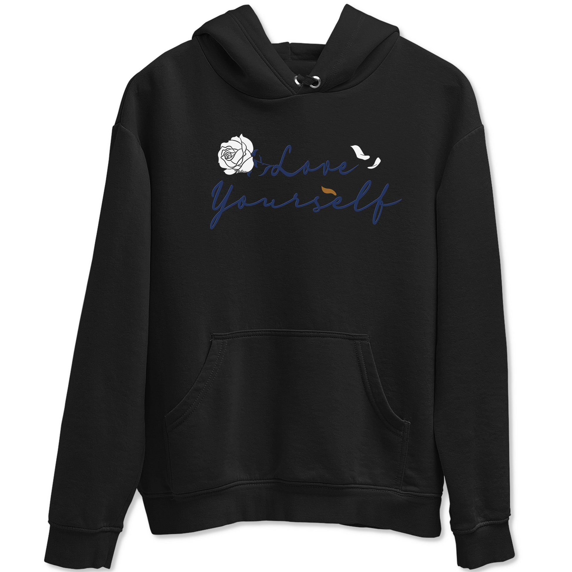 13s Midnight Navy shirts to match jordans Love Yourself sneaker match tees Air Jordan 13 Midnight Navy SNRT Sneaker Release Tees unisex cotton Black 2 crew neck shirts