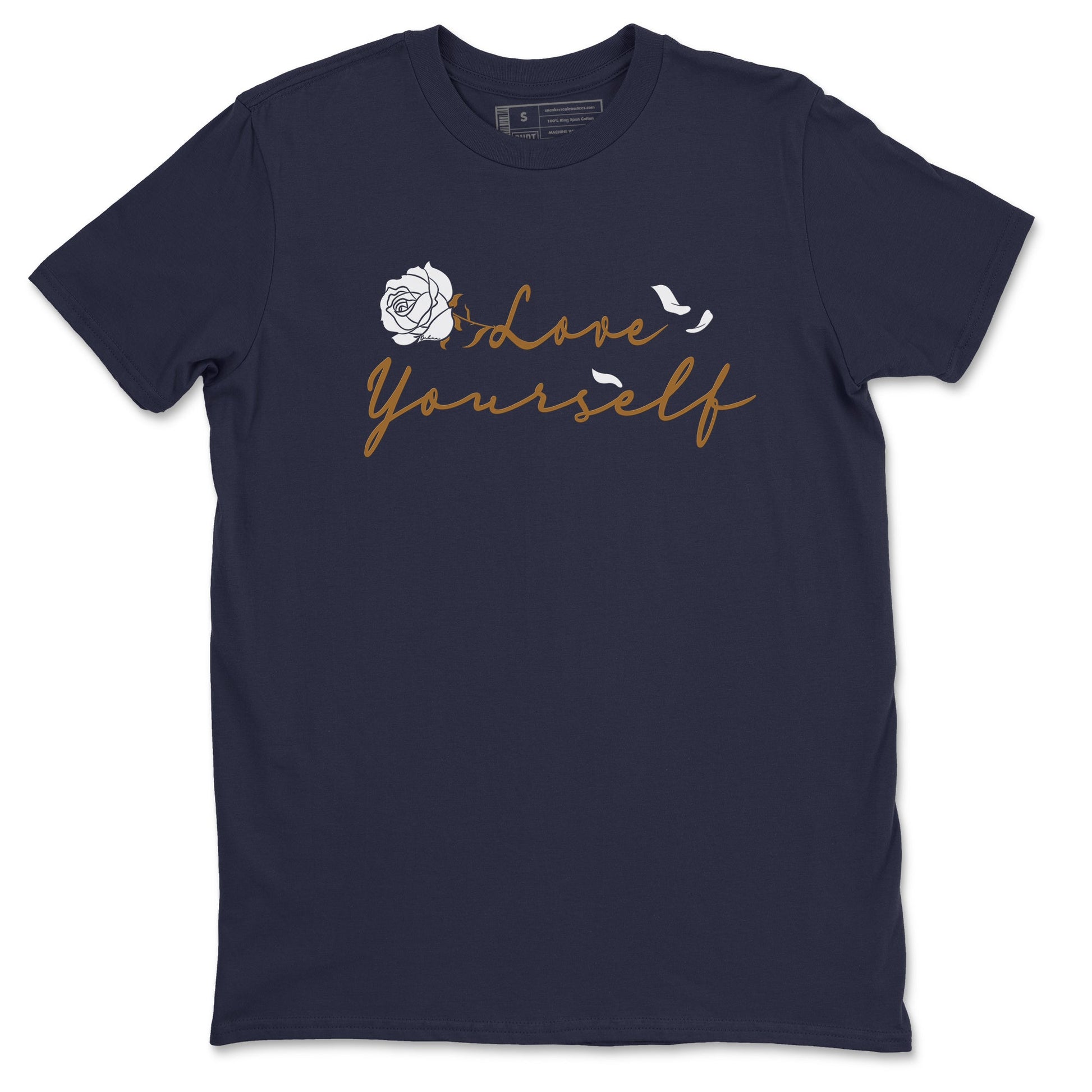 13s Midnight Navy shirts to match jordans Love Yourself sneaker match tees Air Jordan 13 Midnight Navy SNRT Sneaker Release Tees unisex cotton Navy 2 crew neck shirts