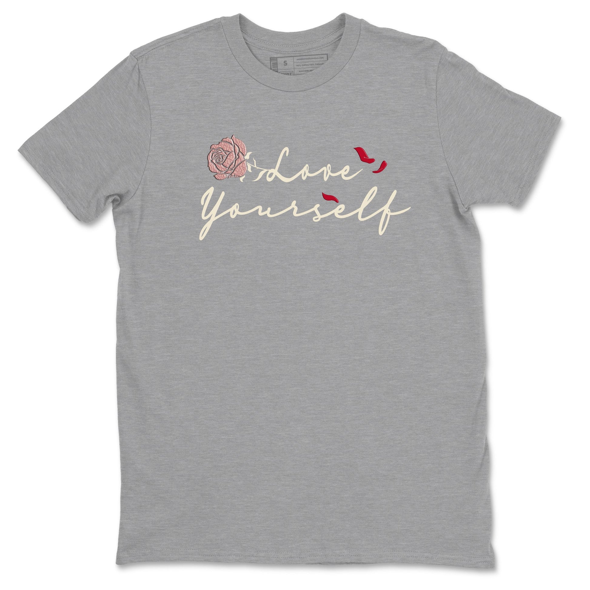 Air Jordan 3 Valentine's Day shirts to match jordans Love Yourself graphic tee Valentines Day best t-shirts to wear with jordans SNRT Sneaker Tees unisex cotton Heather Grey 2 shirts