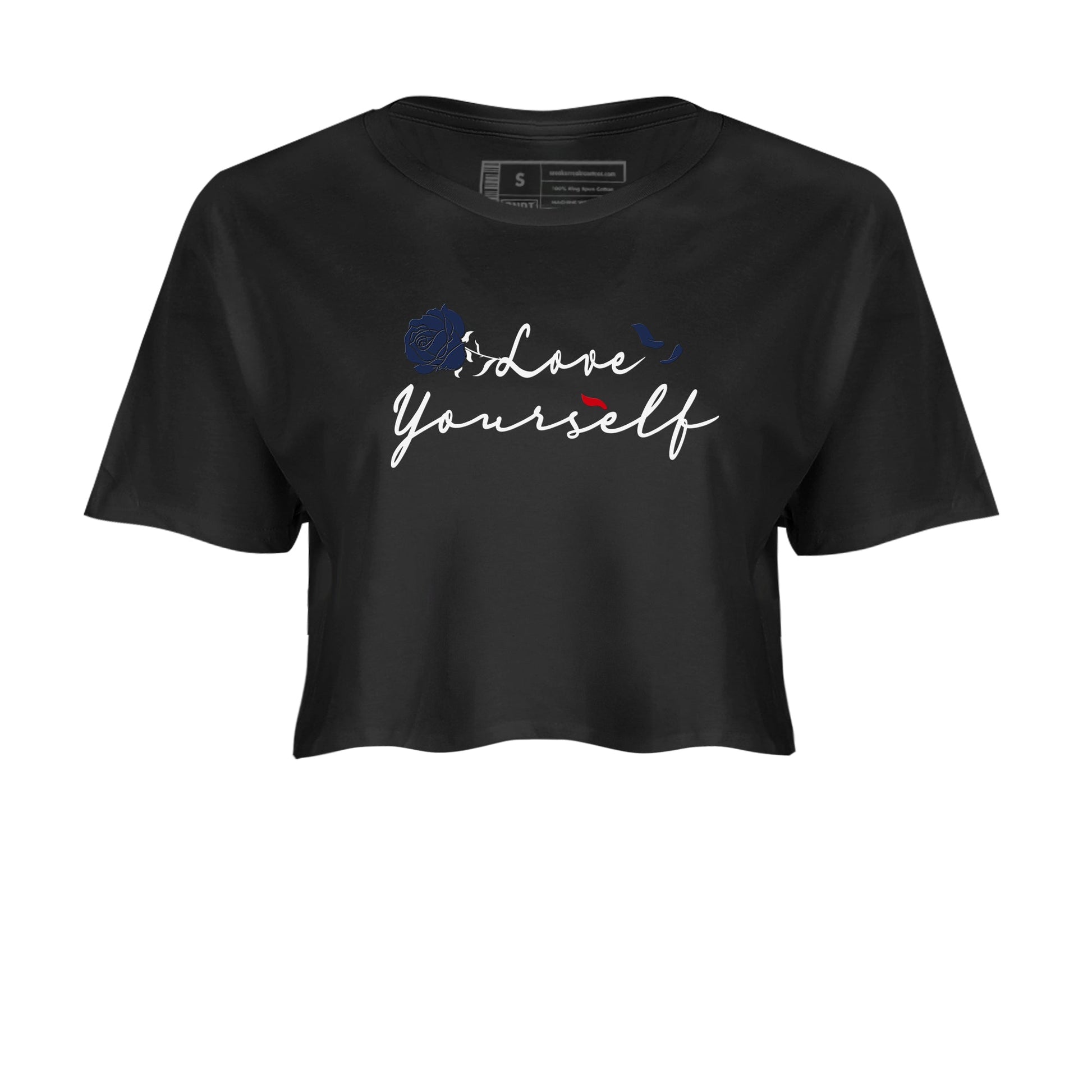 6s White And Midnight Navy shirts to match jordans Love Yourself sneaker match tees Air Jordan 6 White And Midnight Navy SNRT Sneaker Release Tees unisex cotton Black 2 Crop Shirts