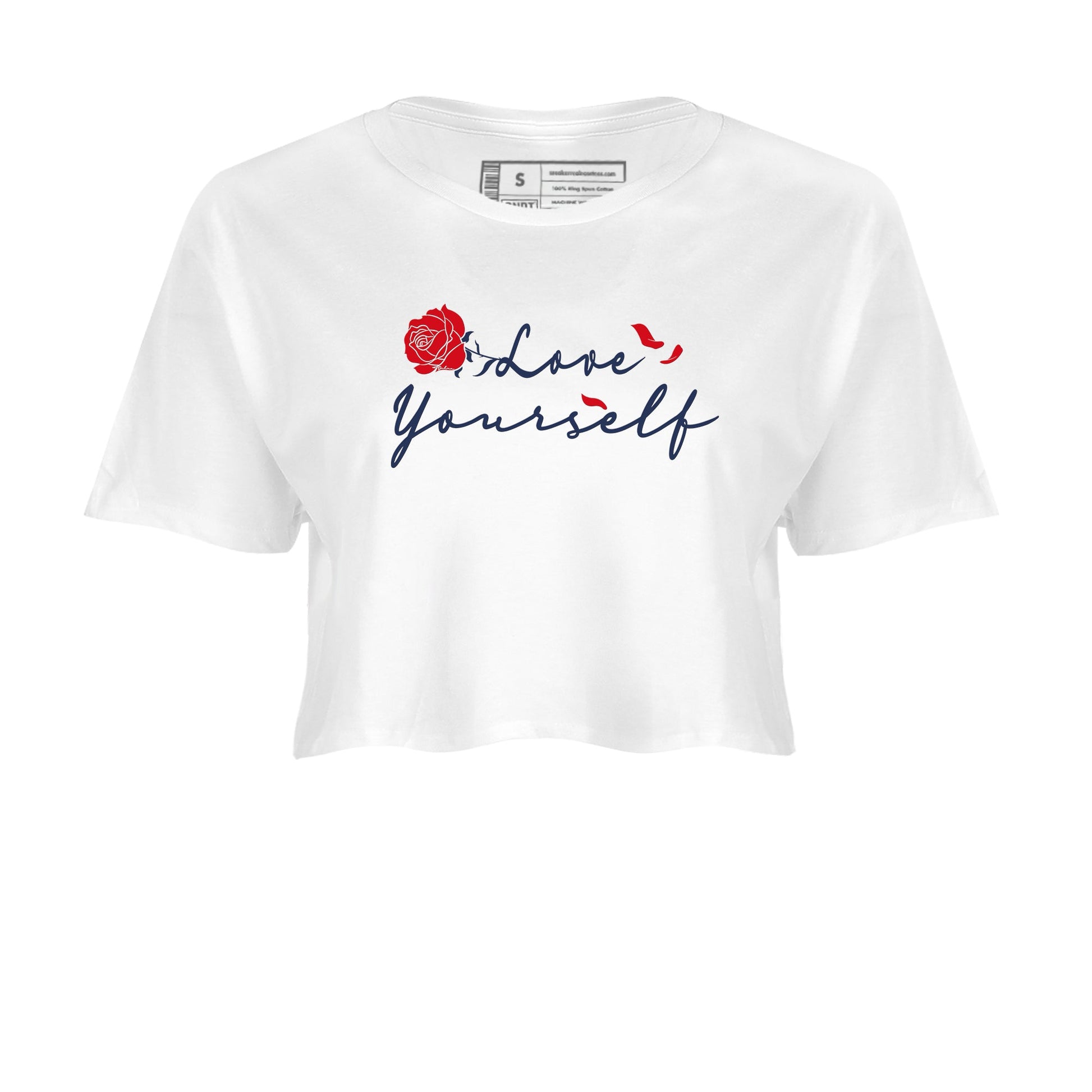 6s White And Midnight Navy shirts to match jordans Love Yourself sneaker match tees Air Jordan 6 White And Midnight Navy SNRT Sneaker Release Tees unisex cotton White 2 Crop Shirts