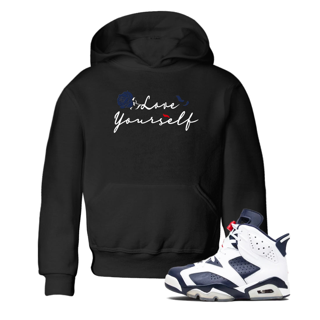 6s White And Midnight Navy shirts to match jordans Love Yourself sneaker match tees Air Jordan 6 White And Midnight Navy SNRT Sneaker Release Tees Youth Baby Black 1 crew neck shirts