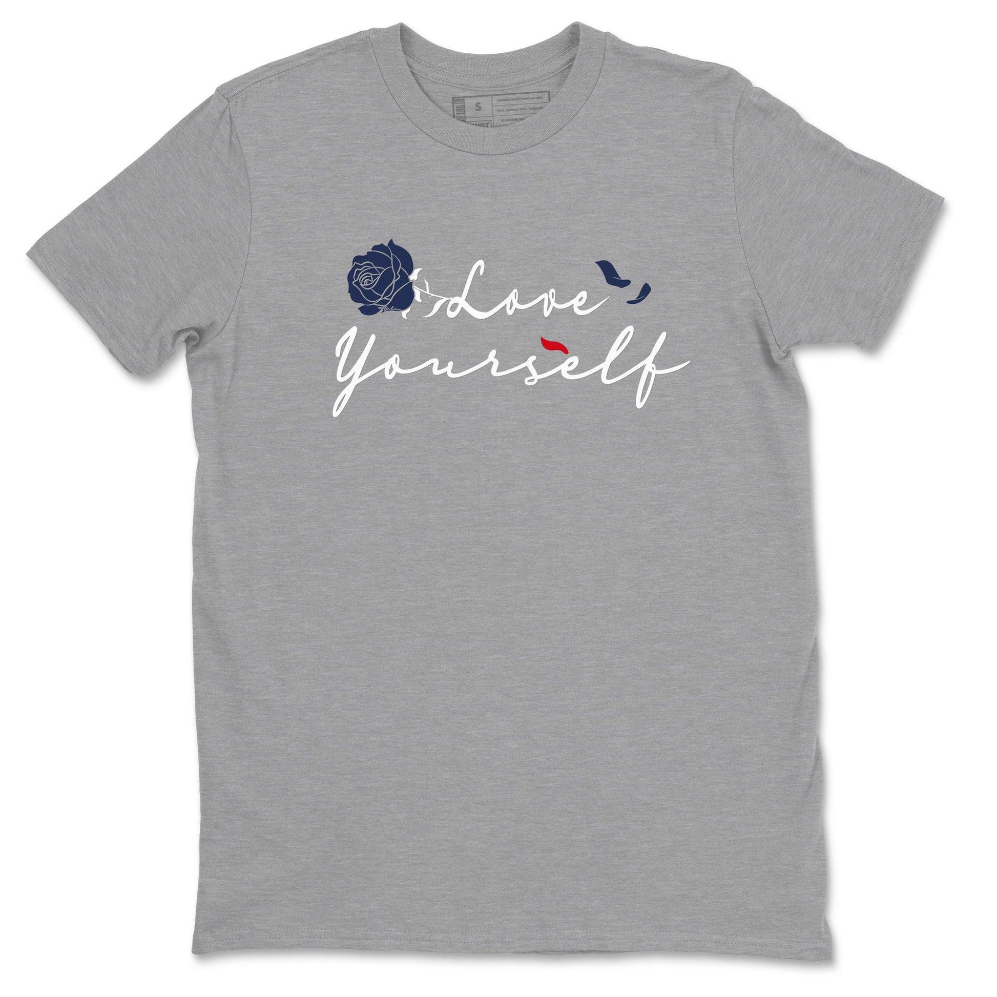 6s White And Midnight Navy shirts to match jordans Love Yourself sneaker match tees Air Jordan 6 White And Midnight Navy SNRT Sneaker Release Tees unisex cotton Heather Grey 2 crew neck shirts