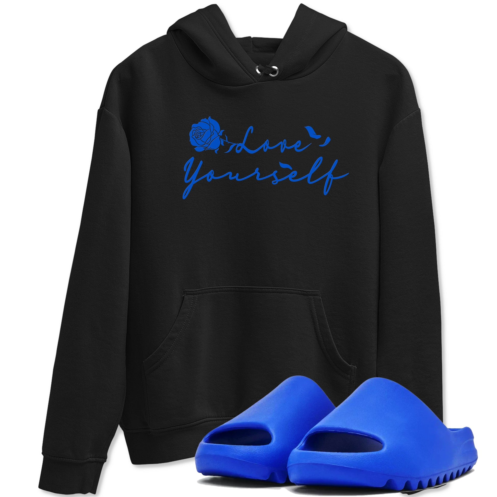 Yeezy Slide Azure shirts to match jordans Love Yourself sneaker match tees Yeezy Slide Azure SNRT Sneaker Tees streetwear brand Black 1 unisex cotton tee