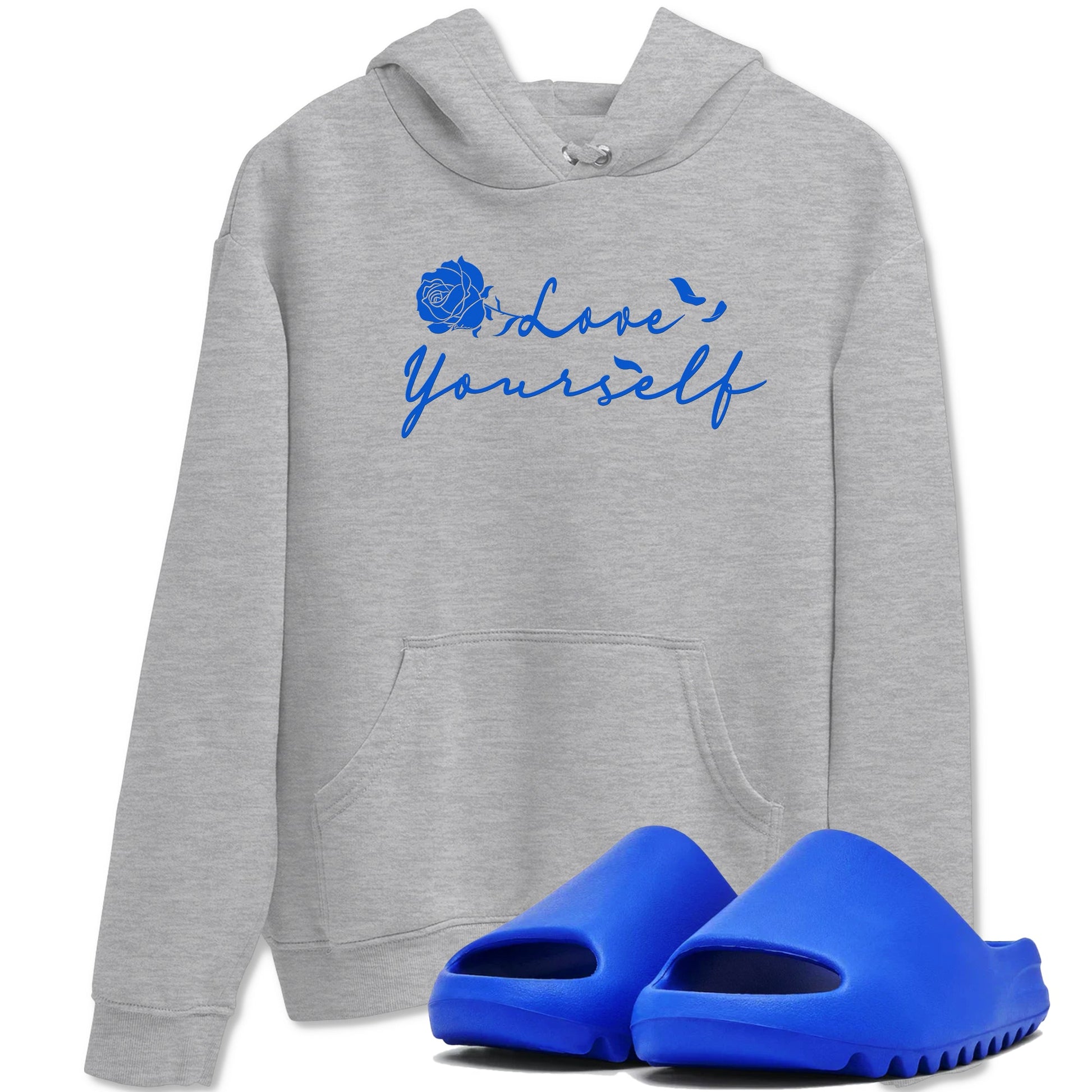 Yeezy Slide Azure shirts to match jordans Love Yourself sneaker match tees Yeezy Slide Azure SNRT Sneaker Tees streetwear brand Heather Grey 1 unisex cotton tee