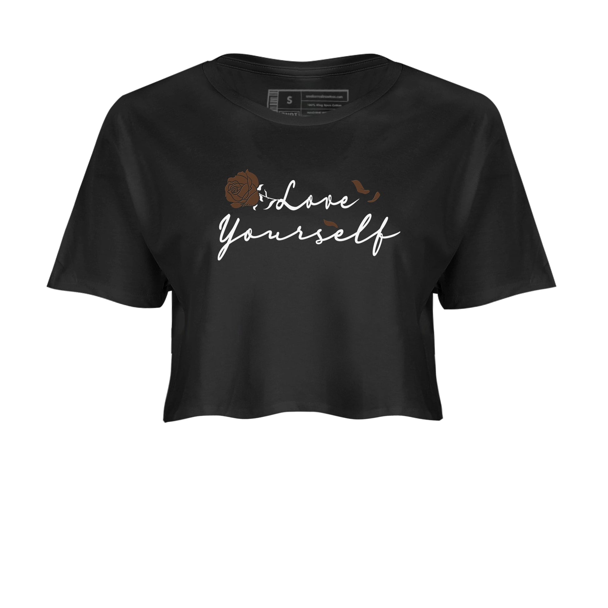 Yeezy Slide Flax shirts to match jordans Love Yourself sneaker match tees Yeezy Slide Flax SNRT Sneaker Tees streetwear brand Black 2 crop tee