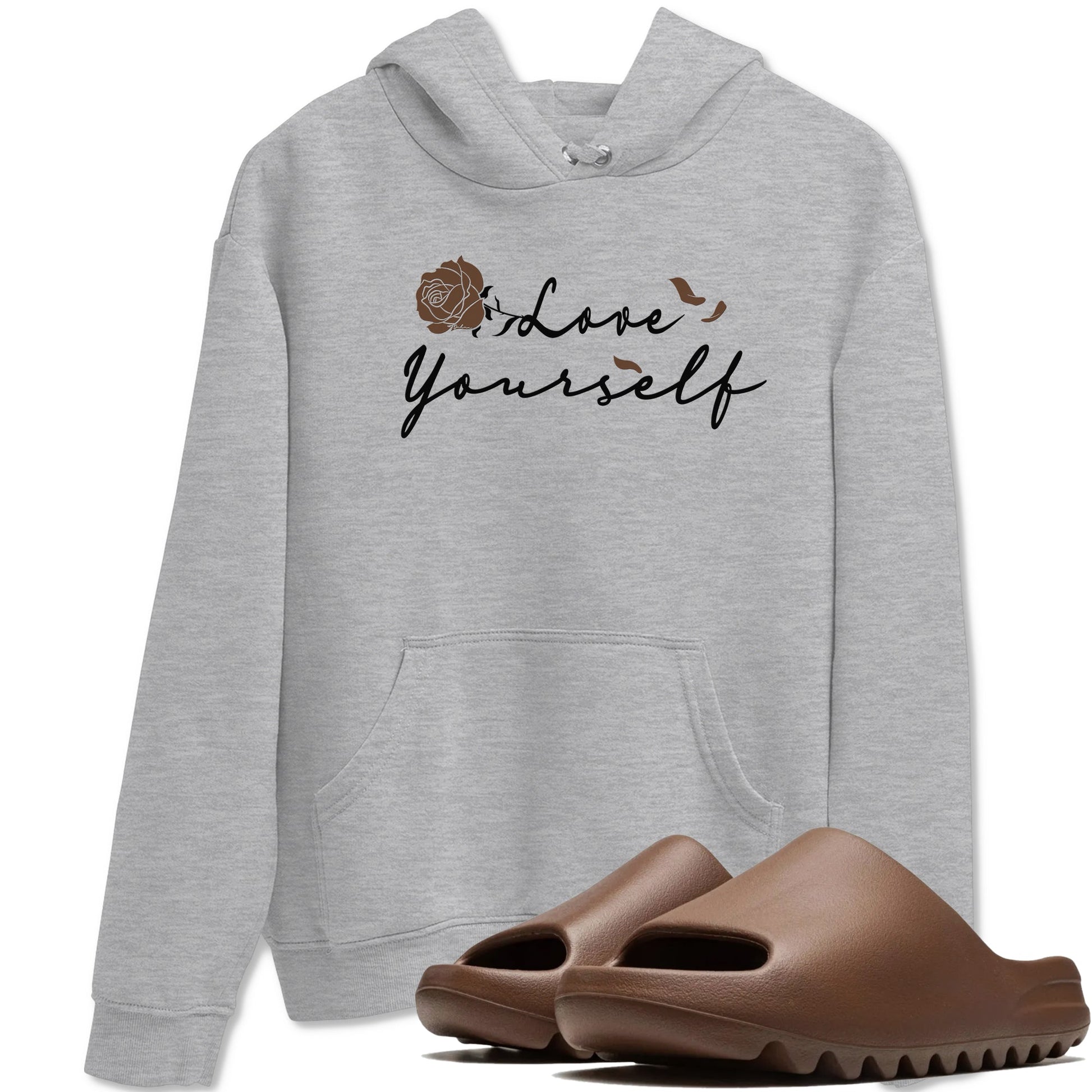 Yeezy Slide Flax shirts to match jordans Love Yourself sneaker match tees Yeezy Slide Flax SNRT Sneaker Tees streetwear brand Heather Grey 1 unisex cotton tee