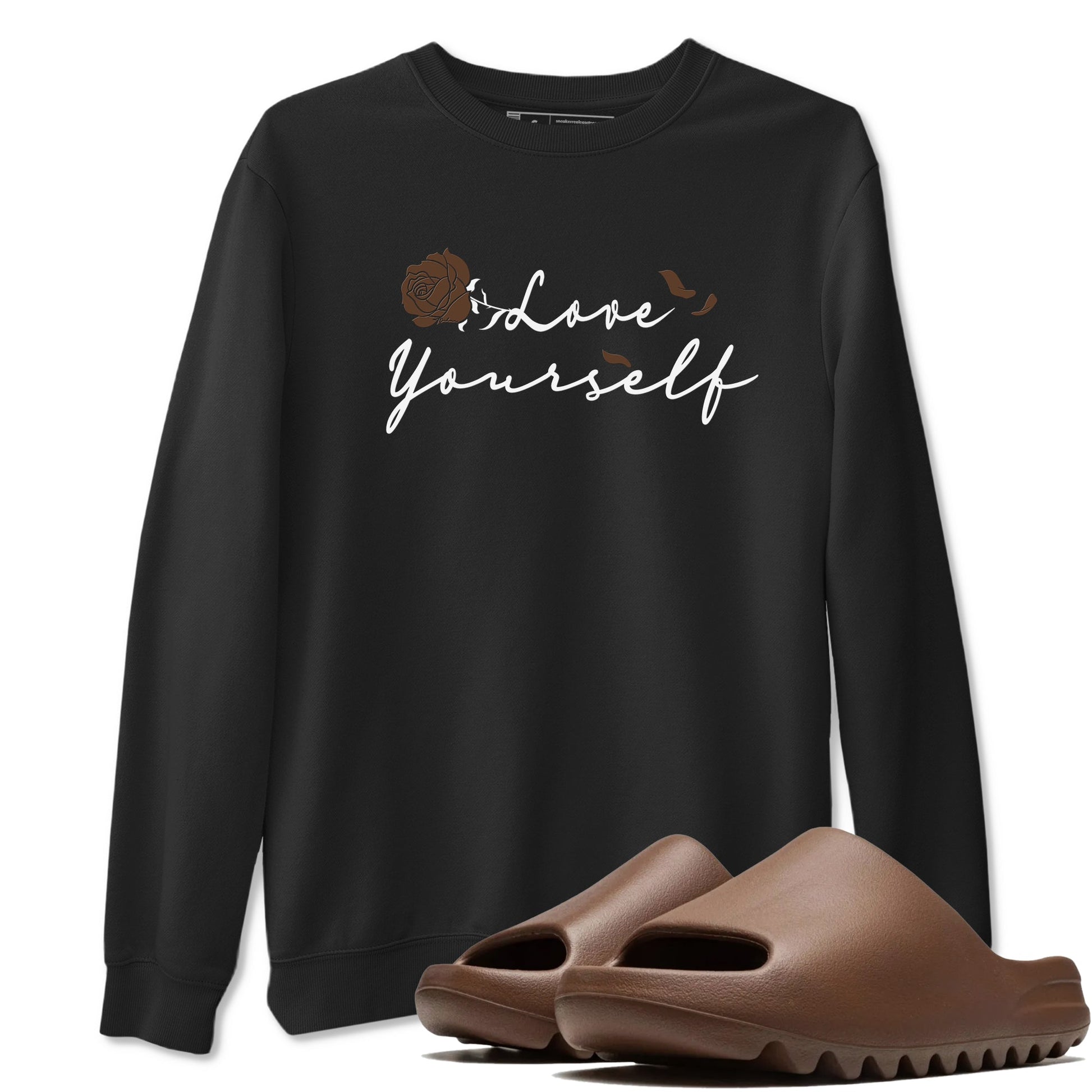 Yeezy Slide Flax shirts to match jordans Love Yourself sneaker match tees Yeezy Slide Flax SNRT Sneaker Tees streetwear brand Black 1 unisex cotton tee