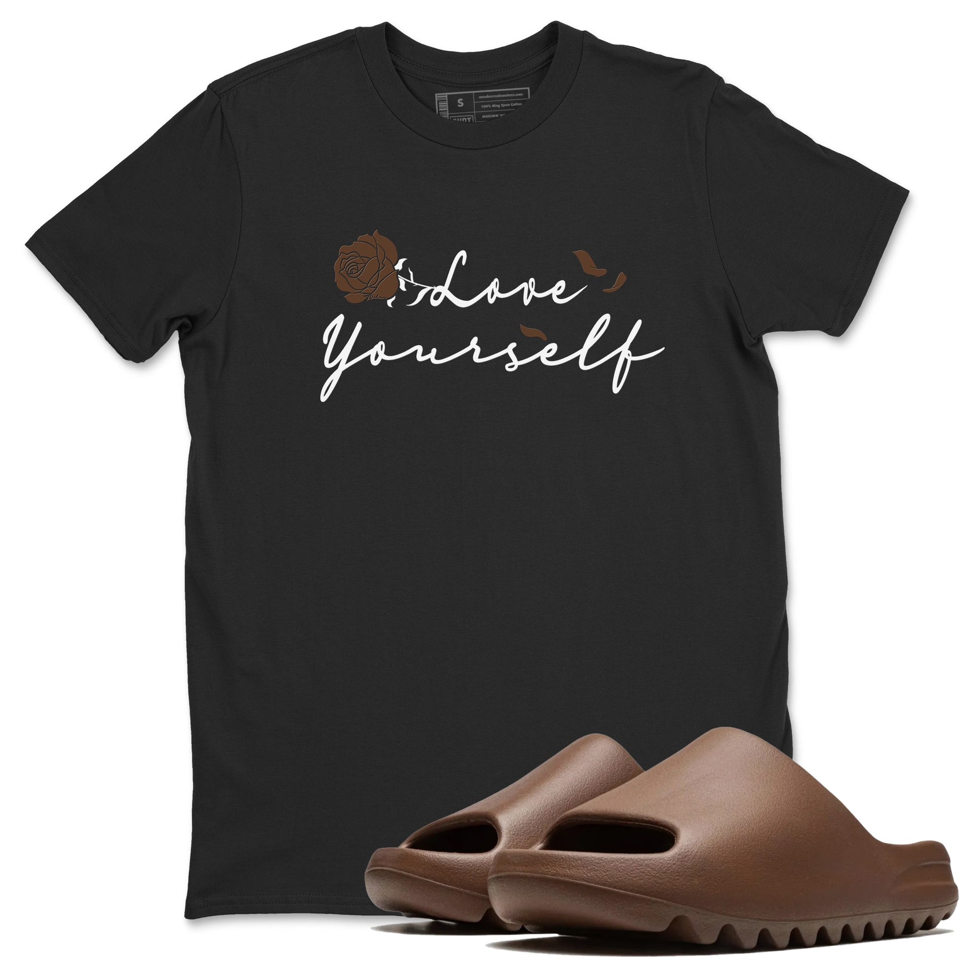 Yeezy Slide Flax shirts to match jordans Love Yourself sneaker match tees Yeezy Slide Flax SNRT Sneaker Tees streetwear brand Black 1 unisex cotton tee