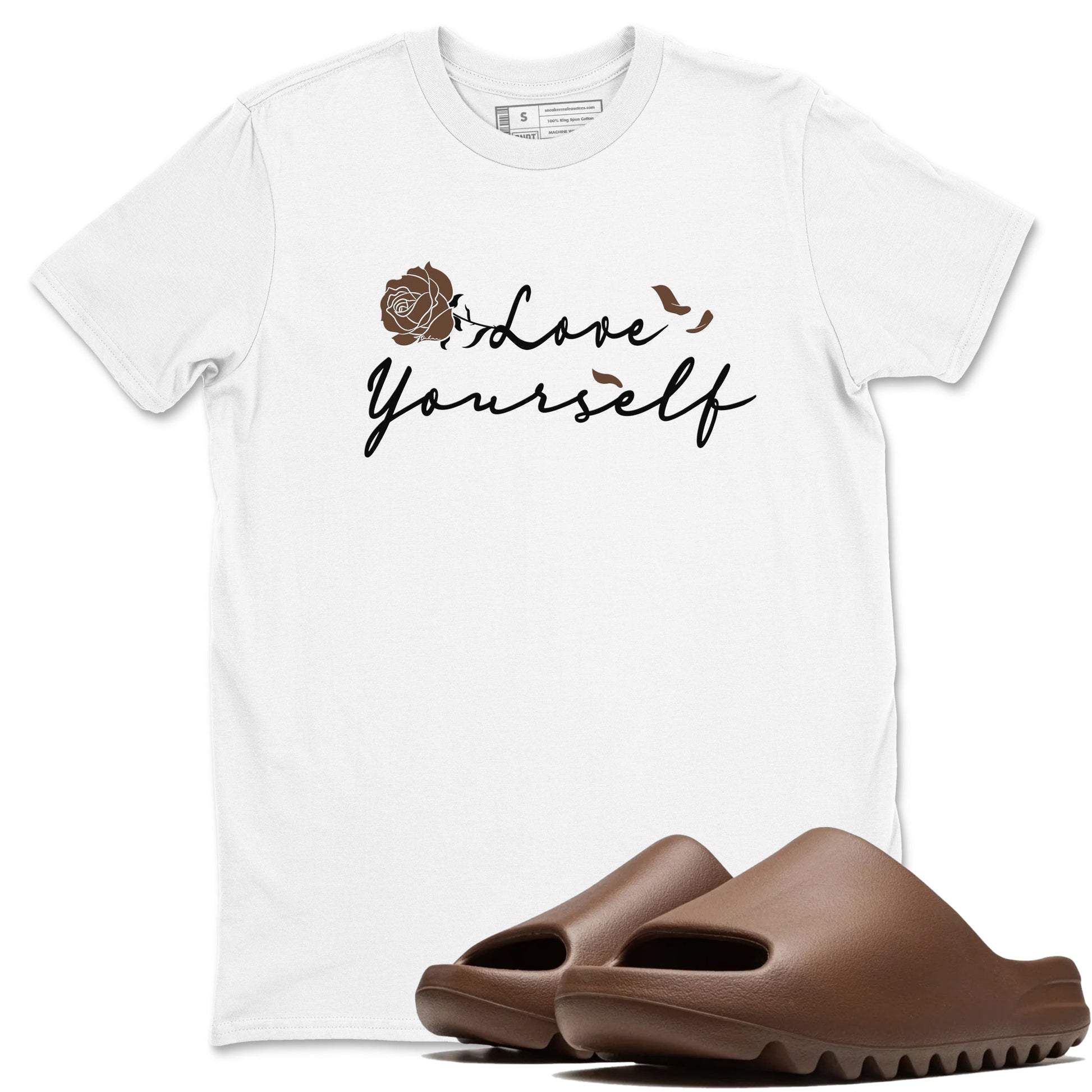 Yeezy Slide Flax shirts to match jordans Love Yourself sneaker match tees Yeezy Slide Flax SNRT Sneaker Tees streetwear brand White 1 unisex cotton tee