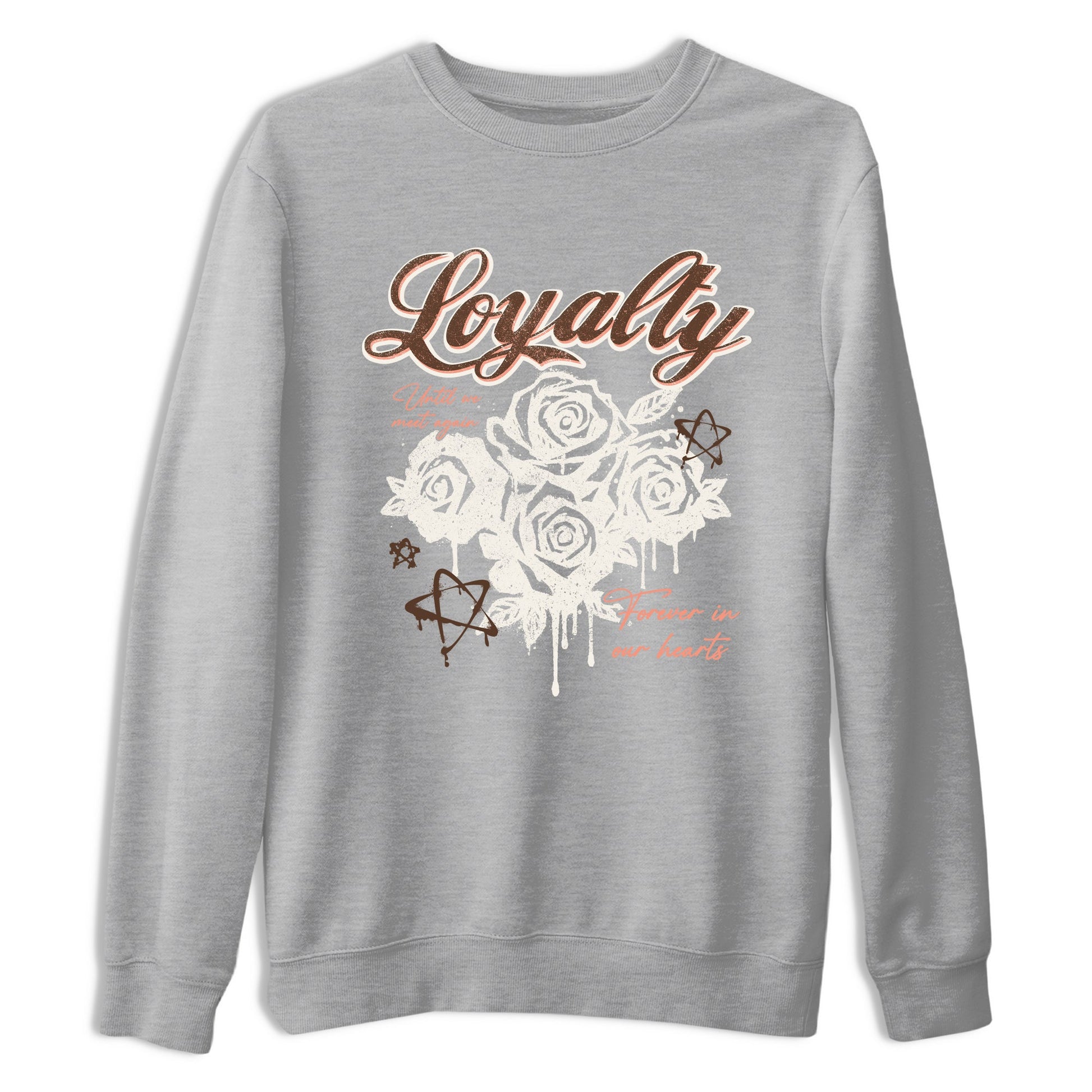Sneaker match tees – Sneaker Tees To Match Air Jordan 1 Baroque Brown Shoes – Loyalty Tee Heather Grey 2