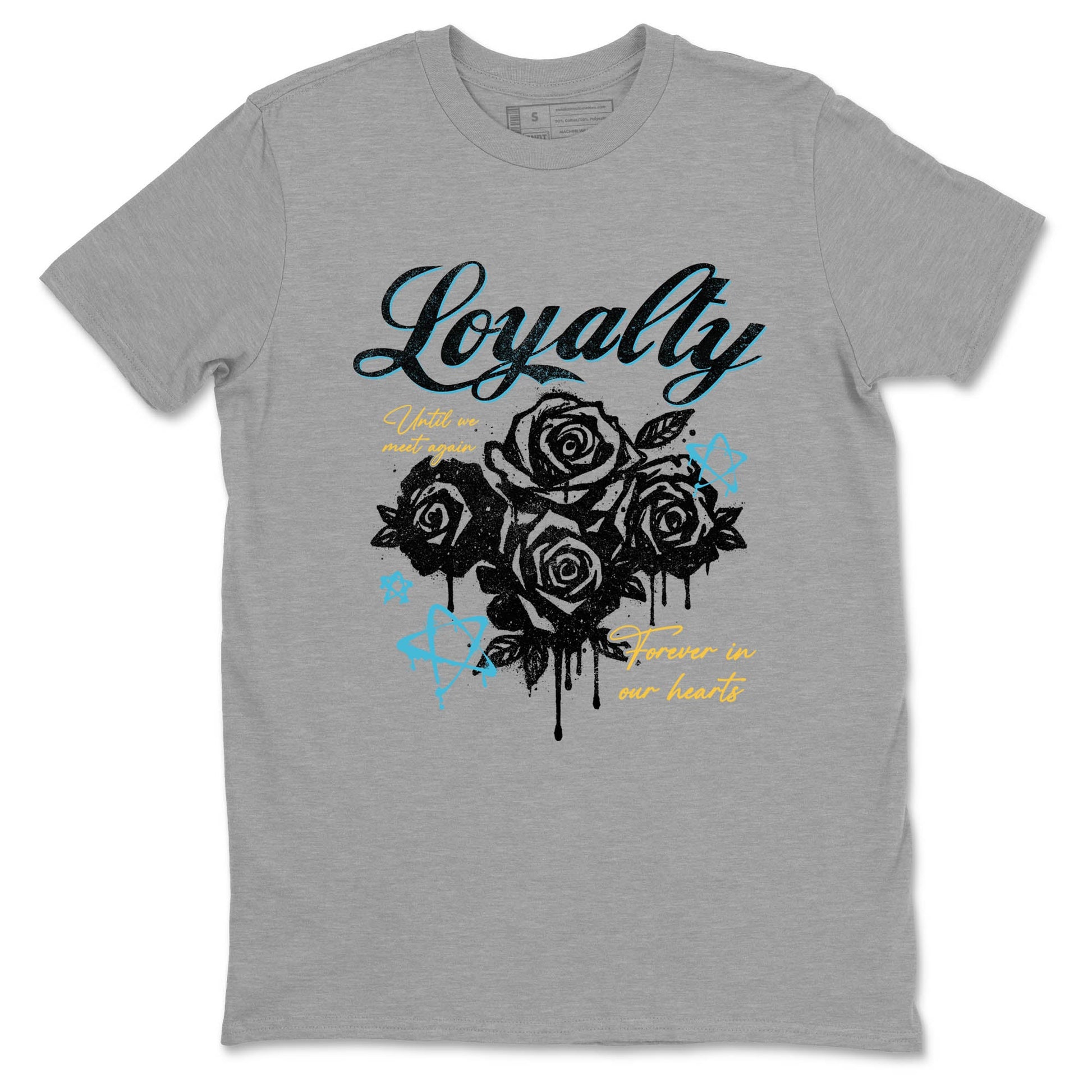 Sneaker Threads – Sneaker Tees To Match Air Jordan 11 Retro Gamma – Loyalty Graphic Tee Heather Grey 2. Perfect for Jordan releases 2025 colorways.