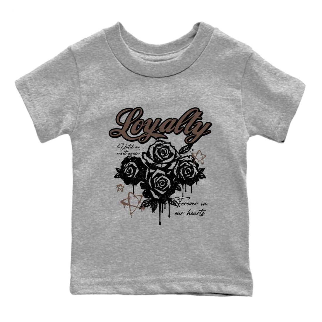 Sneaker match tees – Sneaker Tees To Match Air Jordan 4 Cave Stone Shoes – Loyalty Kids T-Shirt Heather Grey 2