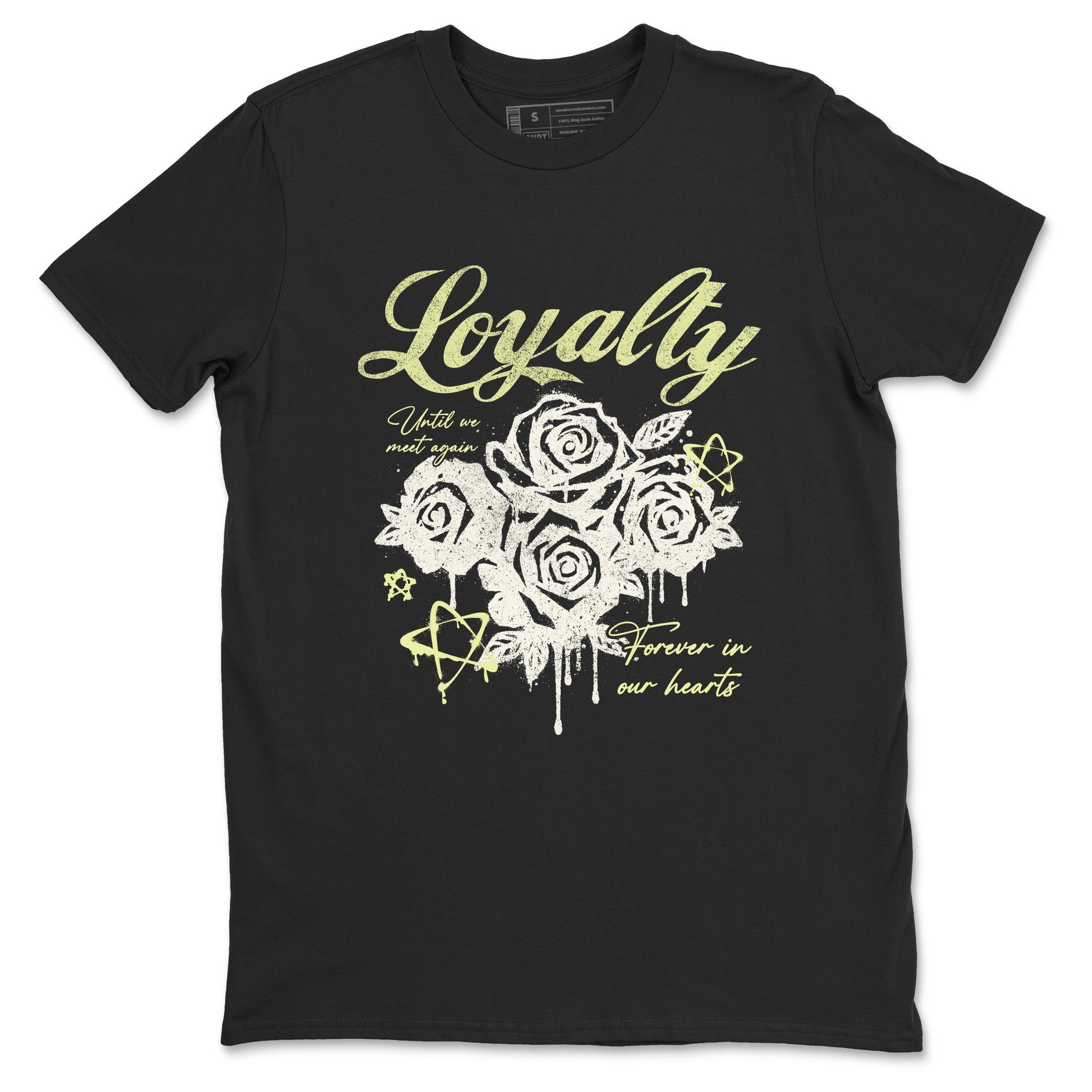 Sneaker match tees – Sneaker Tees To Match Air Jordan 5 Luminous Green Shoes – Loyalty Tee Black 2