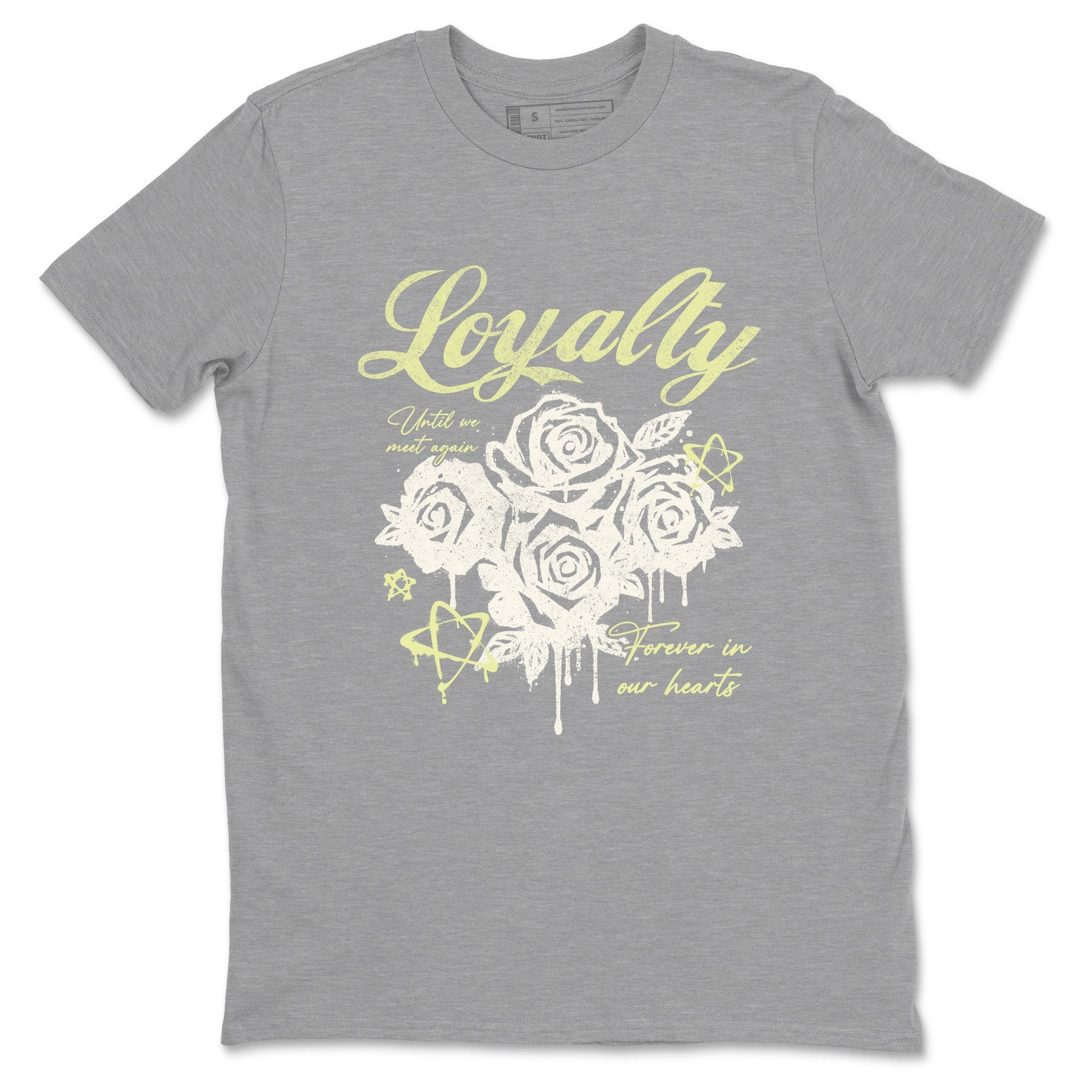 Sneaker match tees – Sneaker Tees To Match Air Jordan 5 Luminous Green Shoes – Loyalty Tee Heather Grey 2