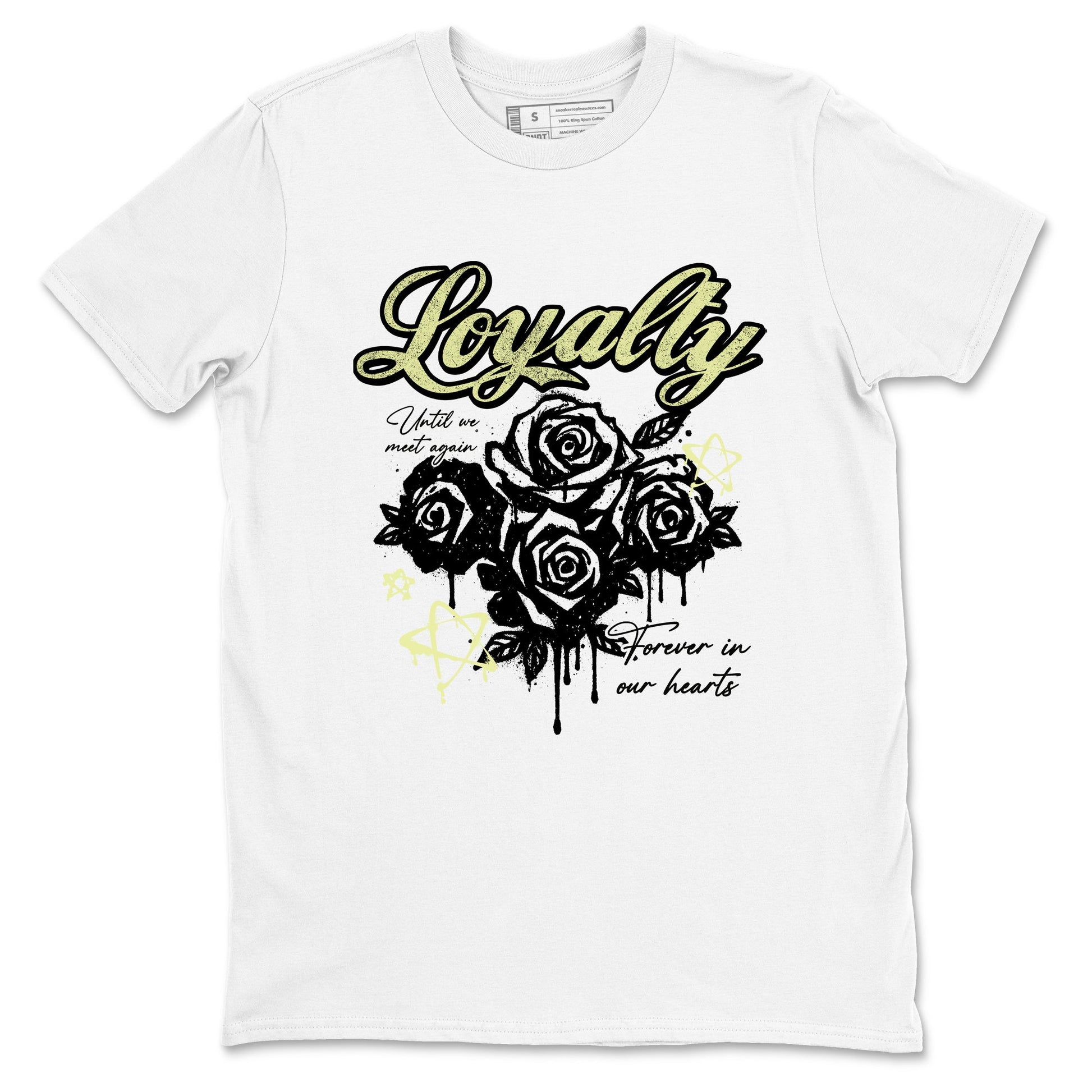 Sneaker match tees – Sneaker Tees To Match Air Jordan 5 Luminous Green Shoes – Loyalty Tee White 2