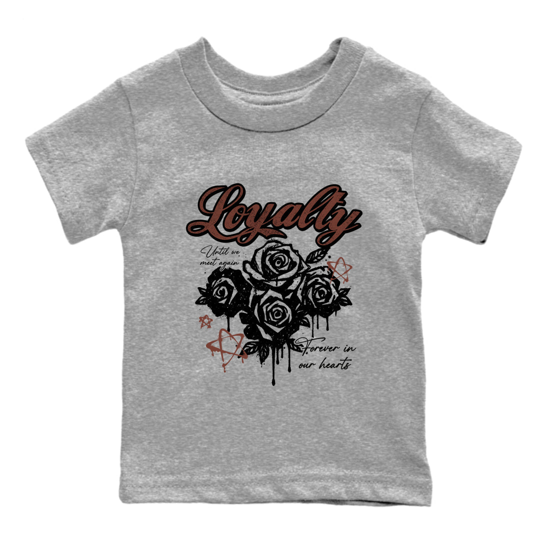 Sneaker match tees – Sneaker Tees To Match Dunk Low Football Shoes – Loyalty Kids T-Shirt Heather Grey 2