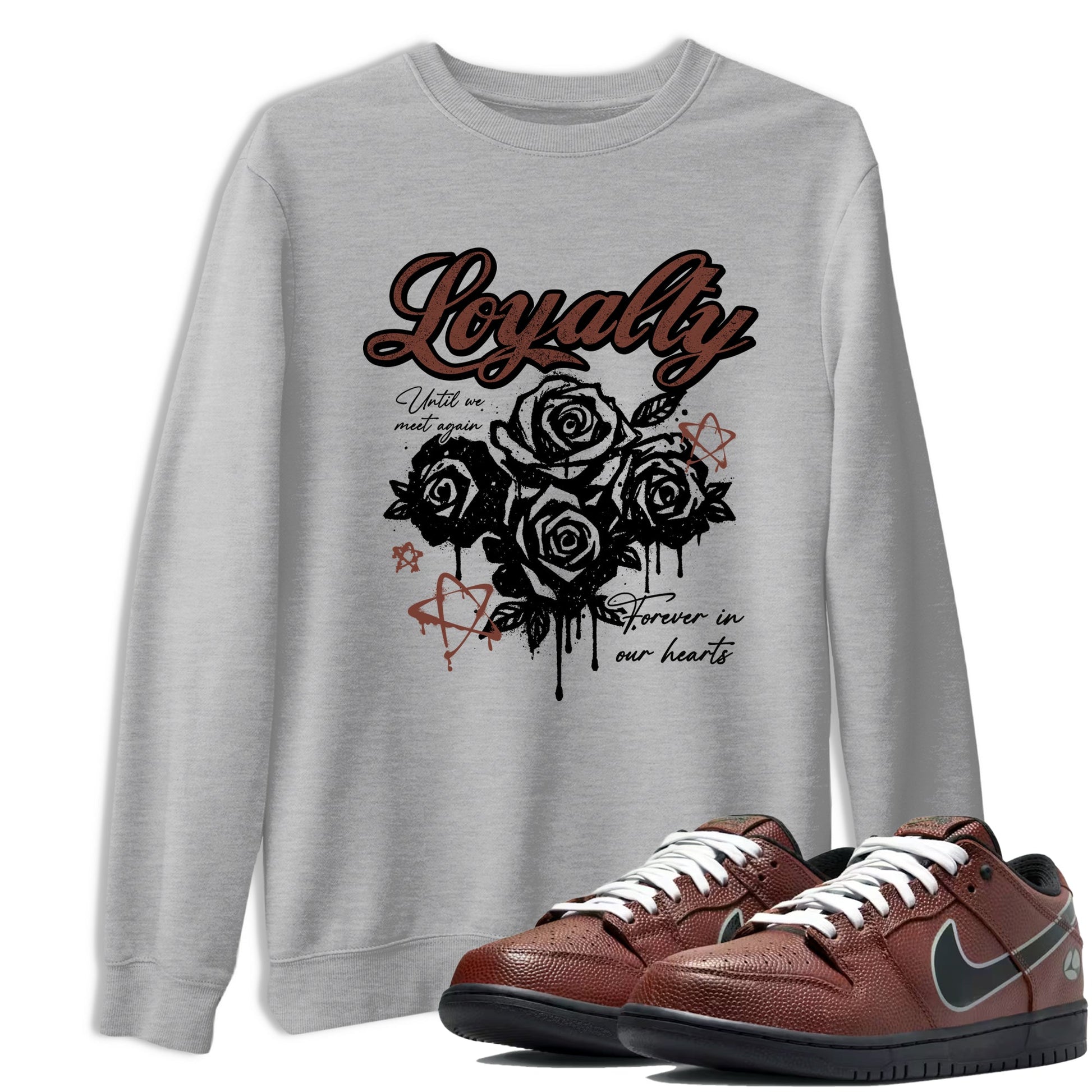 Sneaker match tees – Sneaker Tees To Match Dunk Low Football Shoes – Loyalty Tee Heather Grey 1