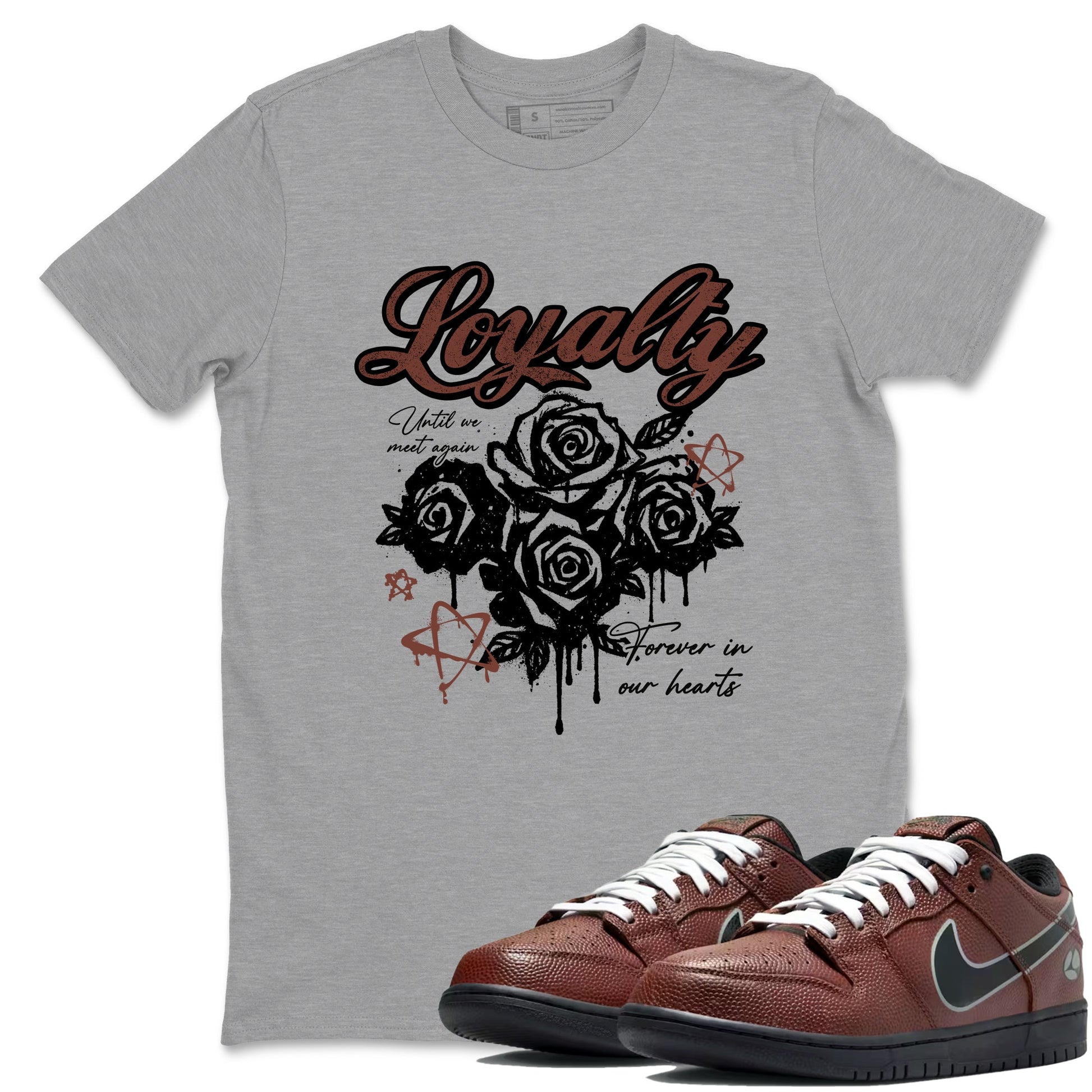 Sneaker match tees – Sneaker Tees To Match Dunk Low Football Shoes – Loyalty Tee Heather Grey 1