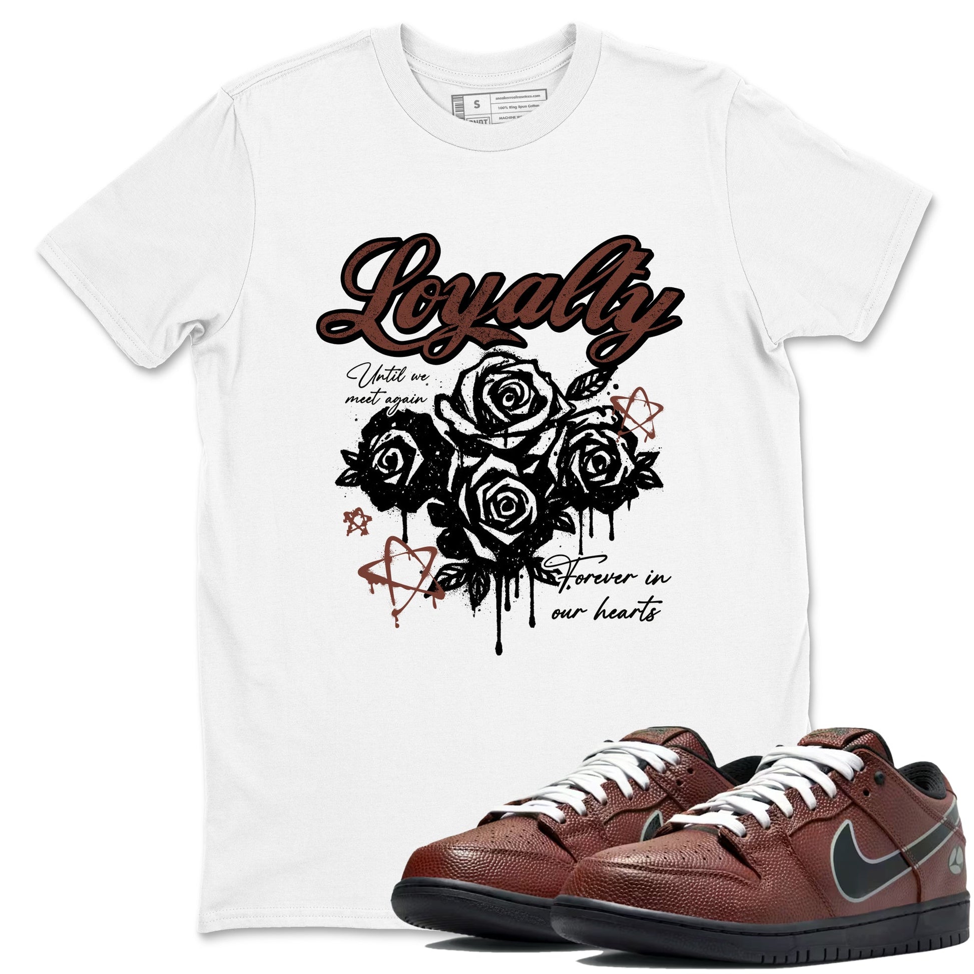 Sneaker match tees – Sneaker Tees To Match Dunk Low Football Shoes – Loyalty Tee White 1