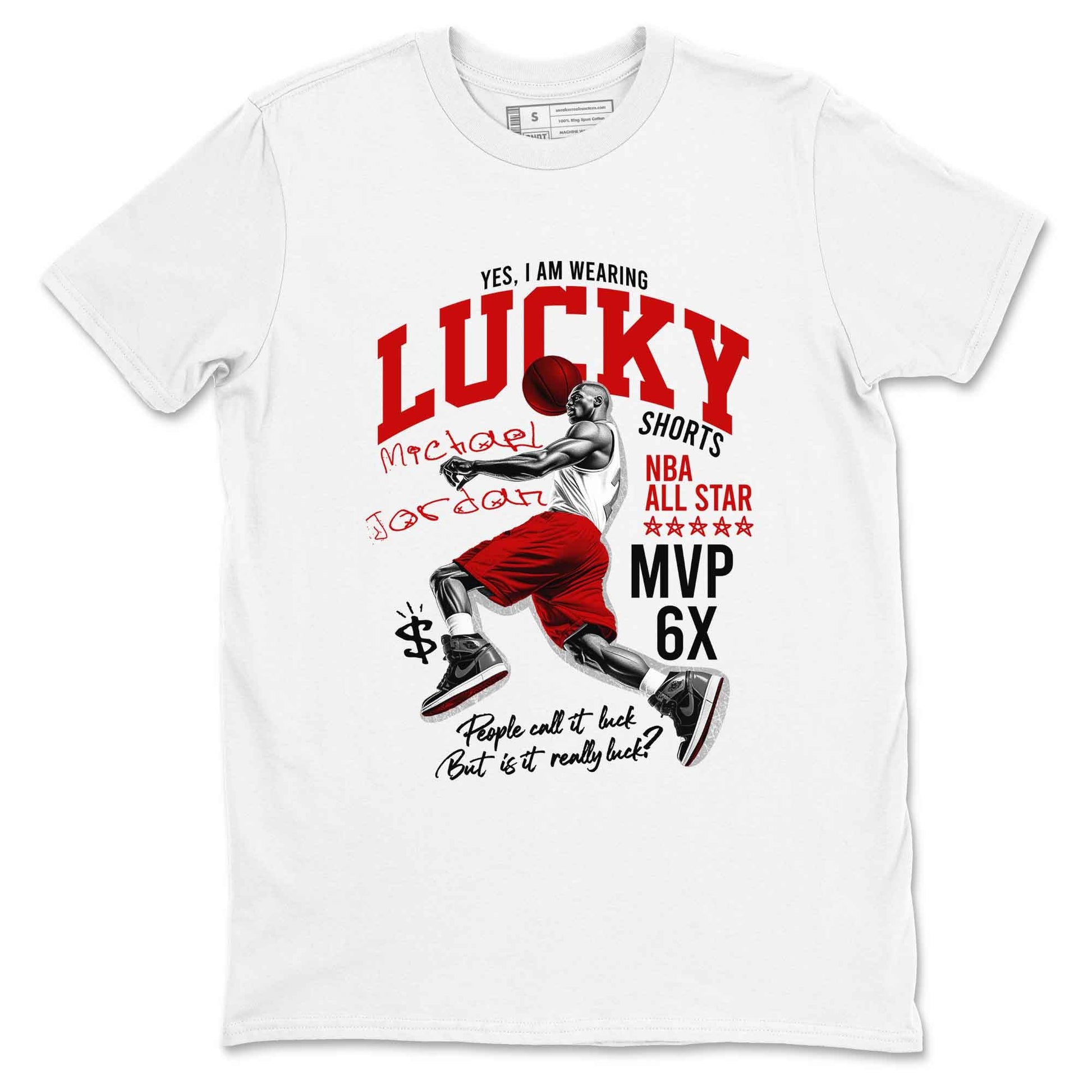 1s Black Toe Reimagined shirts to match jordans Lucky Player best t shirts to wear with jordans AJ1 High OG Black Toe Reimagined match shoes to clothes SNRT Sneaker Tees unisex cotton White 2 shirts