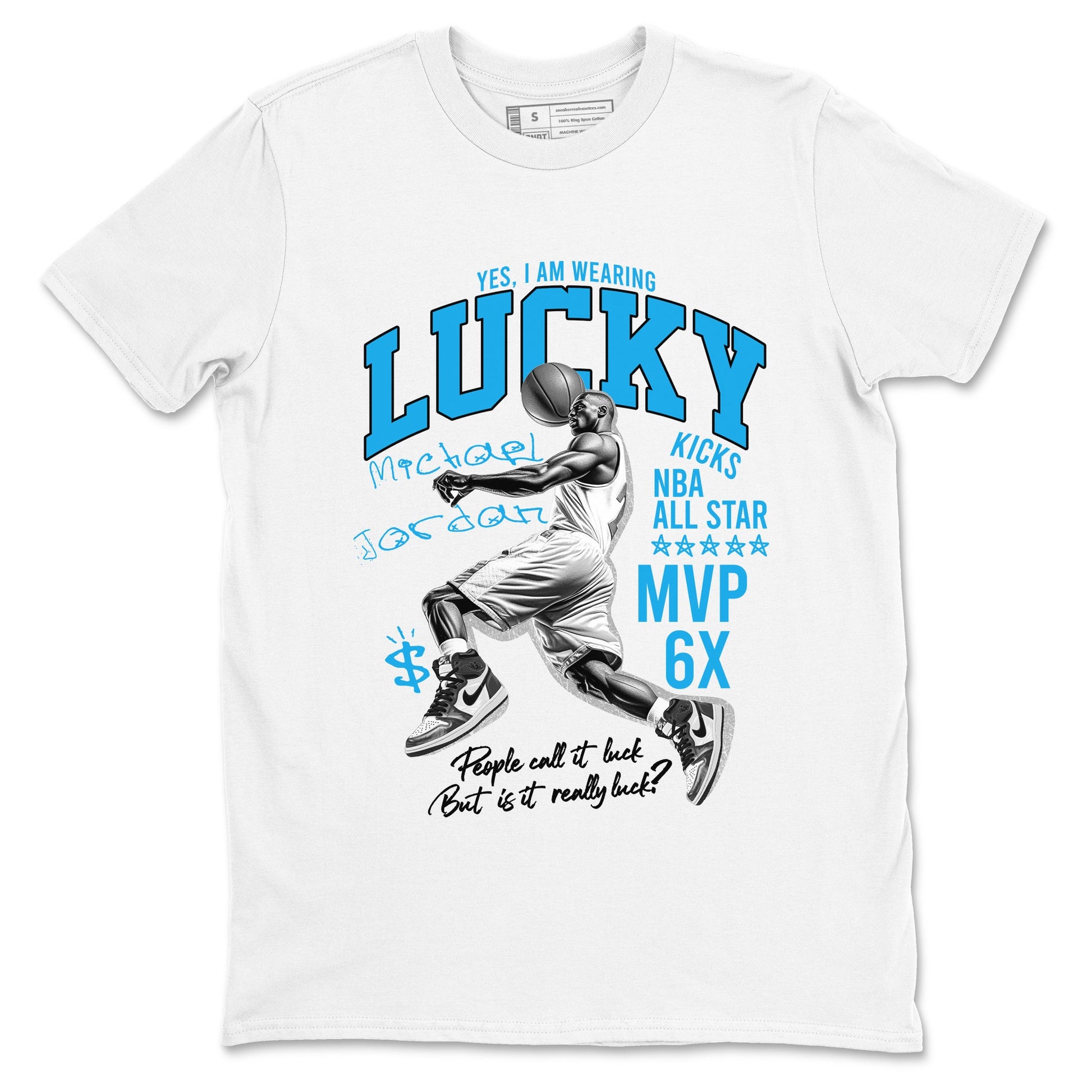 Air Jordan 1 UNC Toe Reimagined shirts to match jordans Lucky Player graphic tees Air Jordan 1 UNC Toe Reimagined match shoes to clothes SNRT Sneaker Tees unisex cotton White 2 shirts