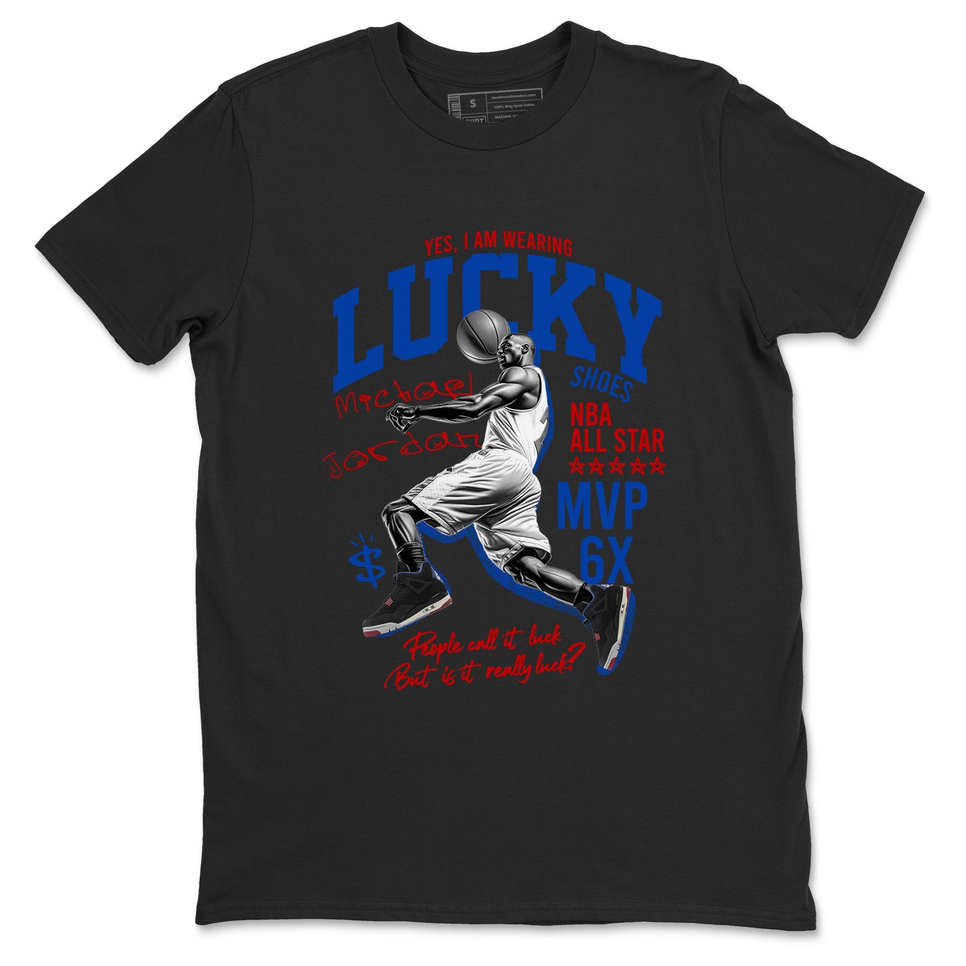 Sneaker match tees – Sneaker Tees To Match Jordan 4 Retro Rare Air Shoes – Lucky Player Tee Black 2