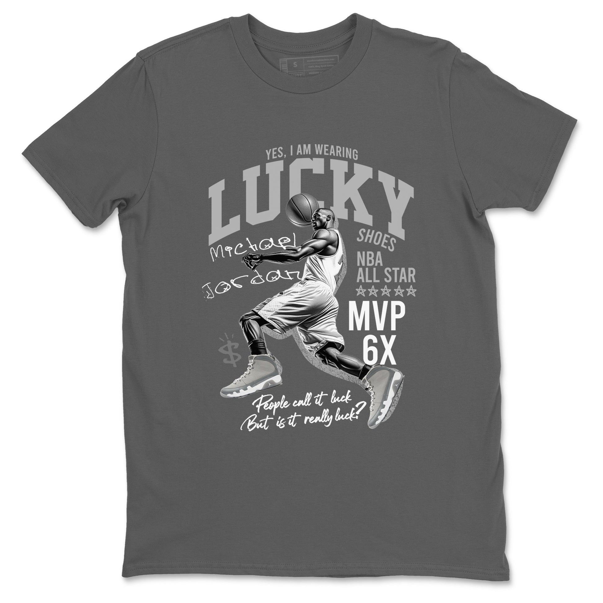 9s Cool Grey shirts to match jordans Lucky Player sneaker match tees Air Jordan 9 Retro Cool Grey match shoes to clothes SNRT Sneaker Tees unisex cotton Cool Grey 2 shirts
