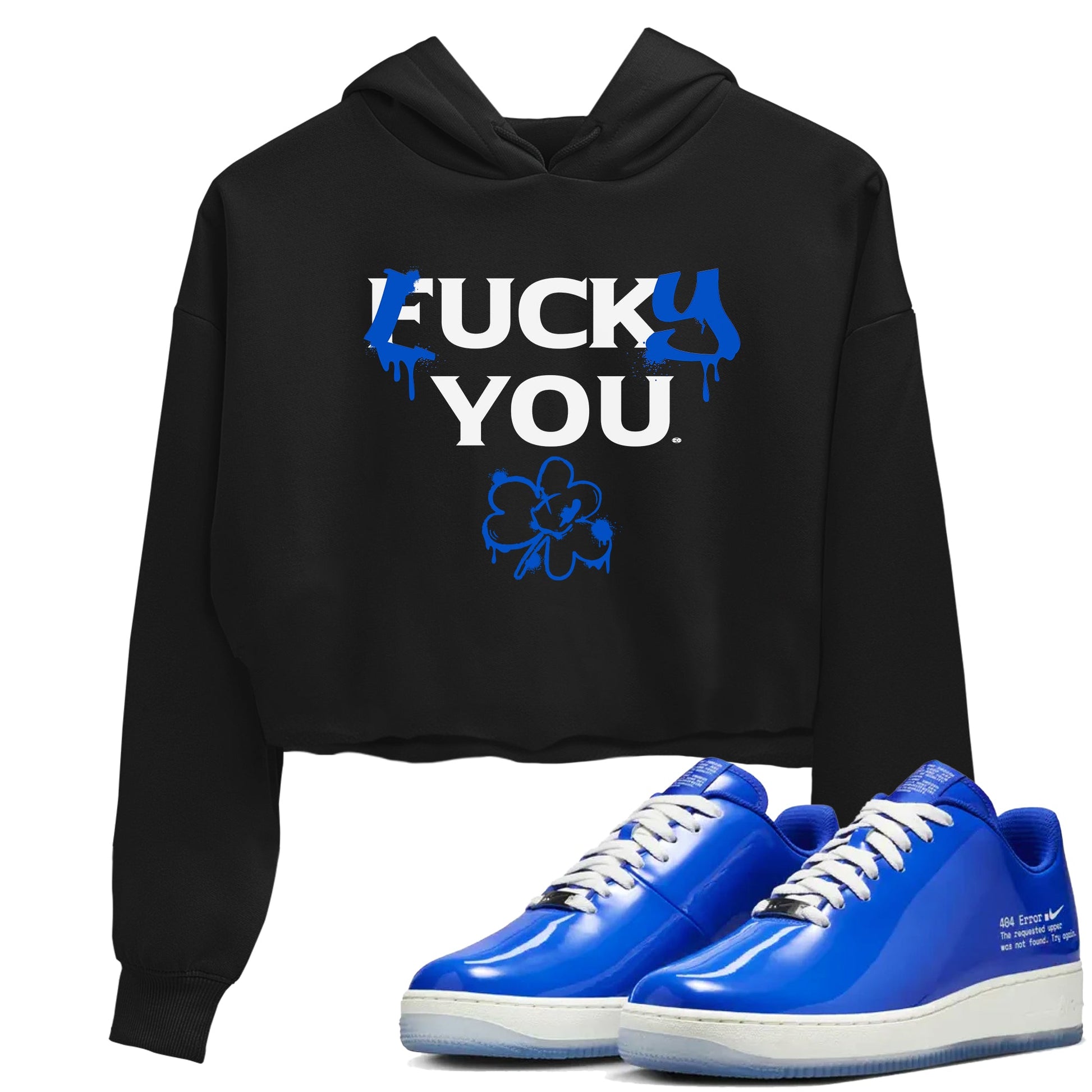 Air Force 1 404 Error shirt to match jordans Lucky You sneaker tees Air Force 1 404 Error SNRT Sneaker Release Tees Black 1 crop length shirt